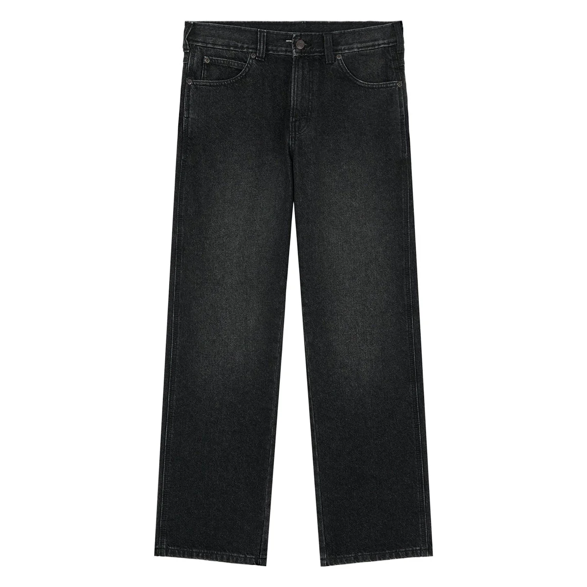 Dickies Relaxed Straight Work Jeans - Black Wash Faded - Image 5