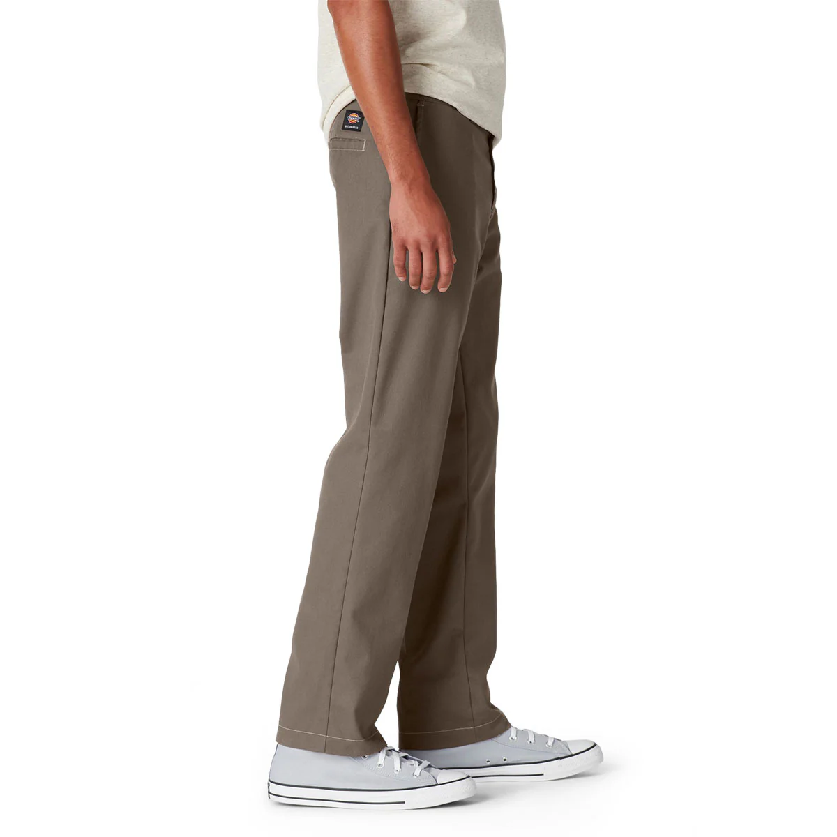 Dickies Slim Straight Twill Skate Pants - Mushroom/Contrast Top - Image 3