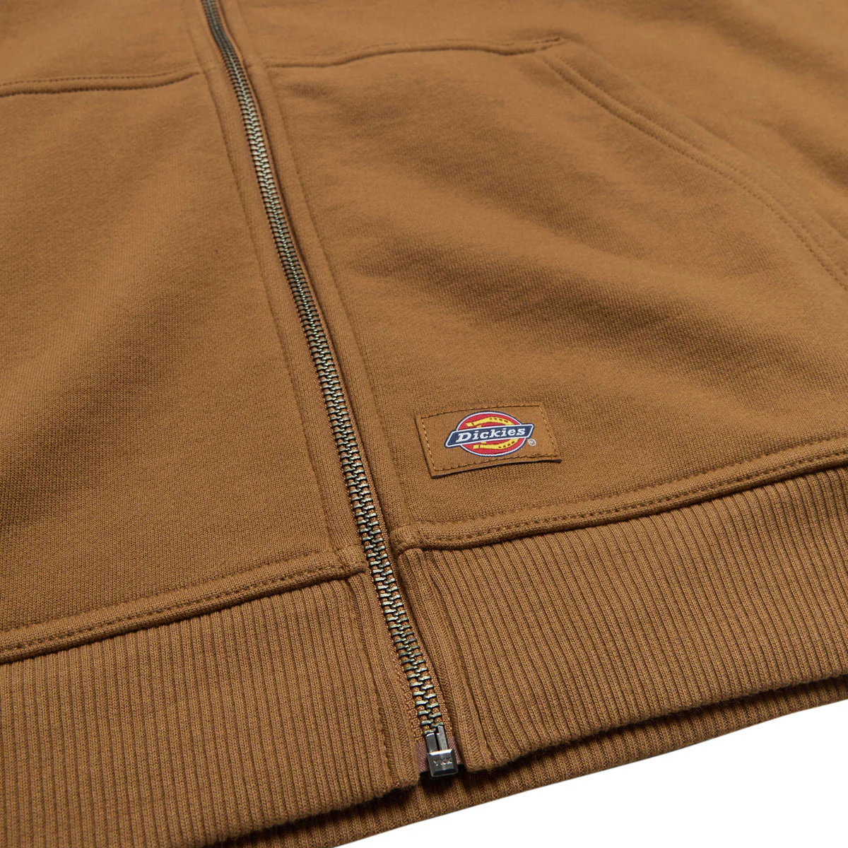 Dickies x Thrasher Zip Up Hoodie - Brown Duck - Image 3