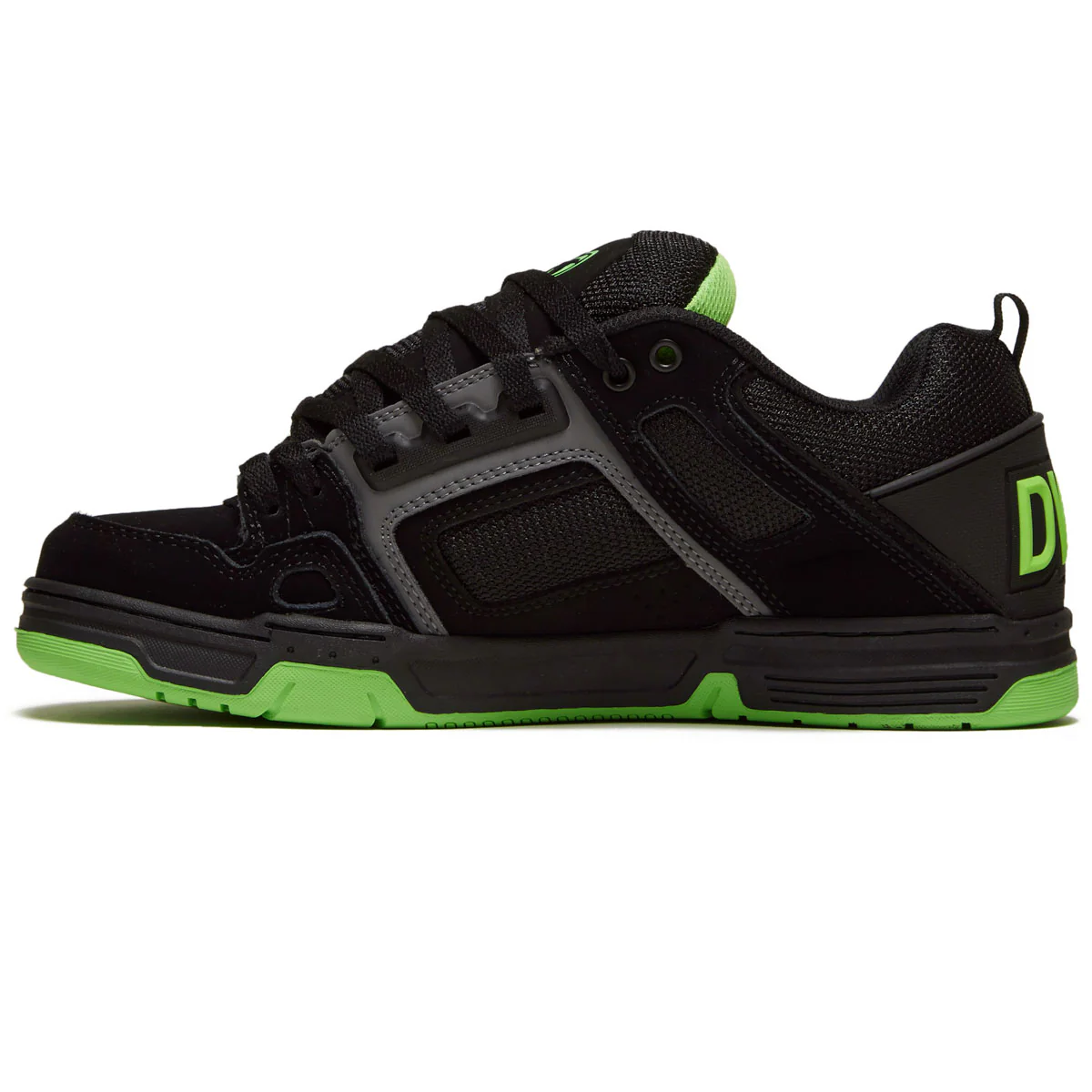 DVS Comanche Shoes - Black/Charcoal/Lime Nubuck - Image 2