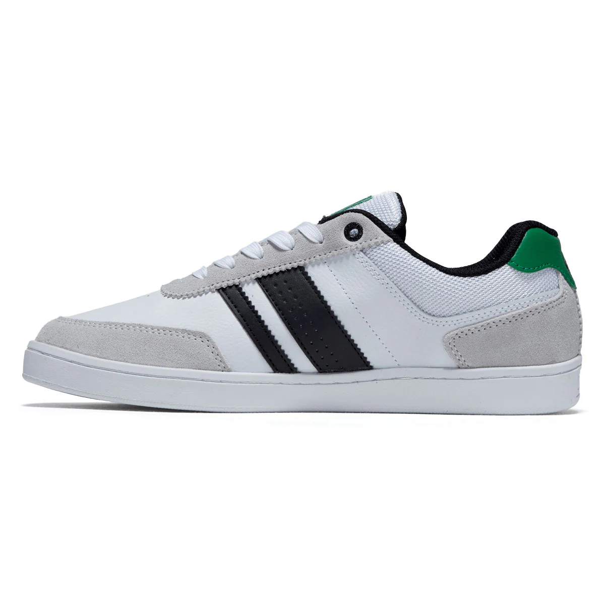 DVS Milan ST Shoes - White/Black/Green Suede - Image 2