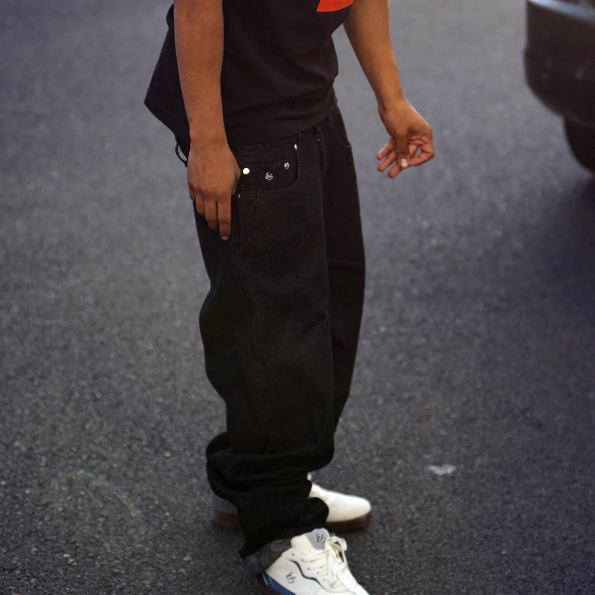 eS Baggy Denim Jeans - Black Wash - Image 3