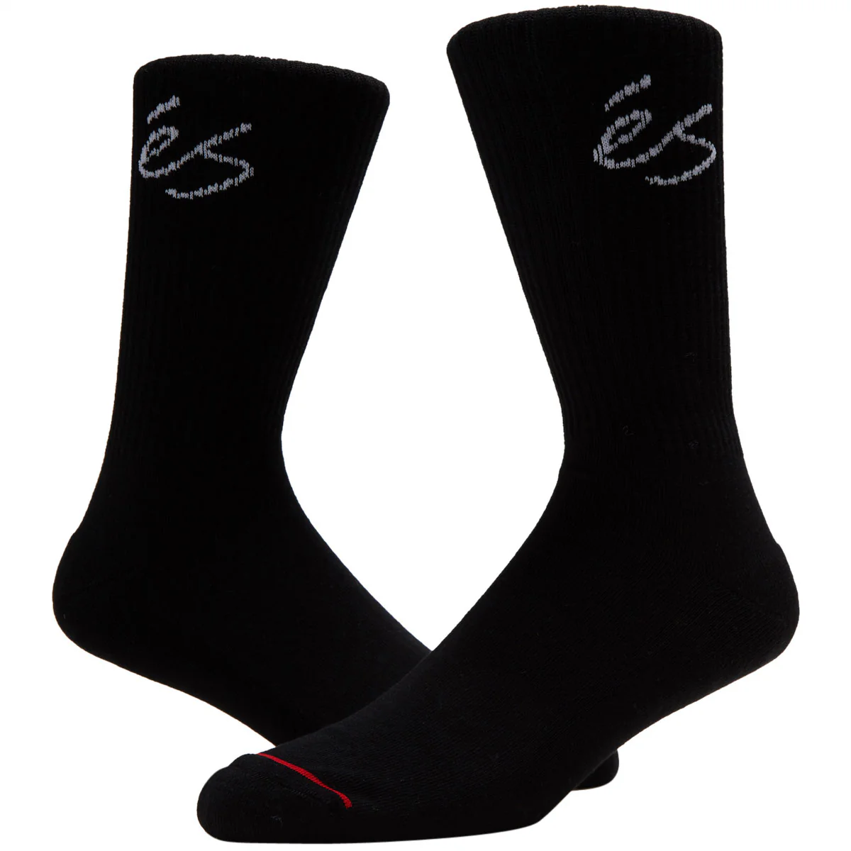 eS Script Crew Socks - Black - Image 2