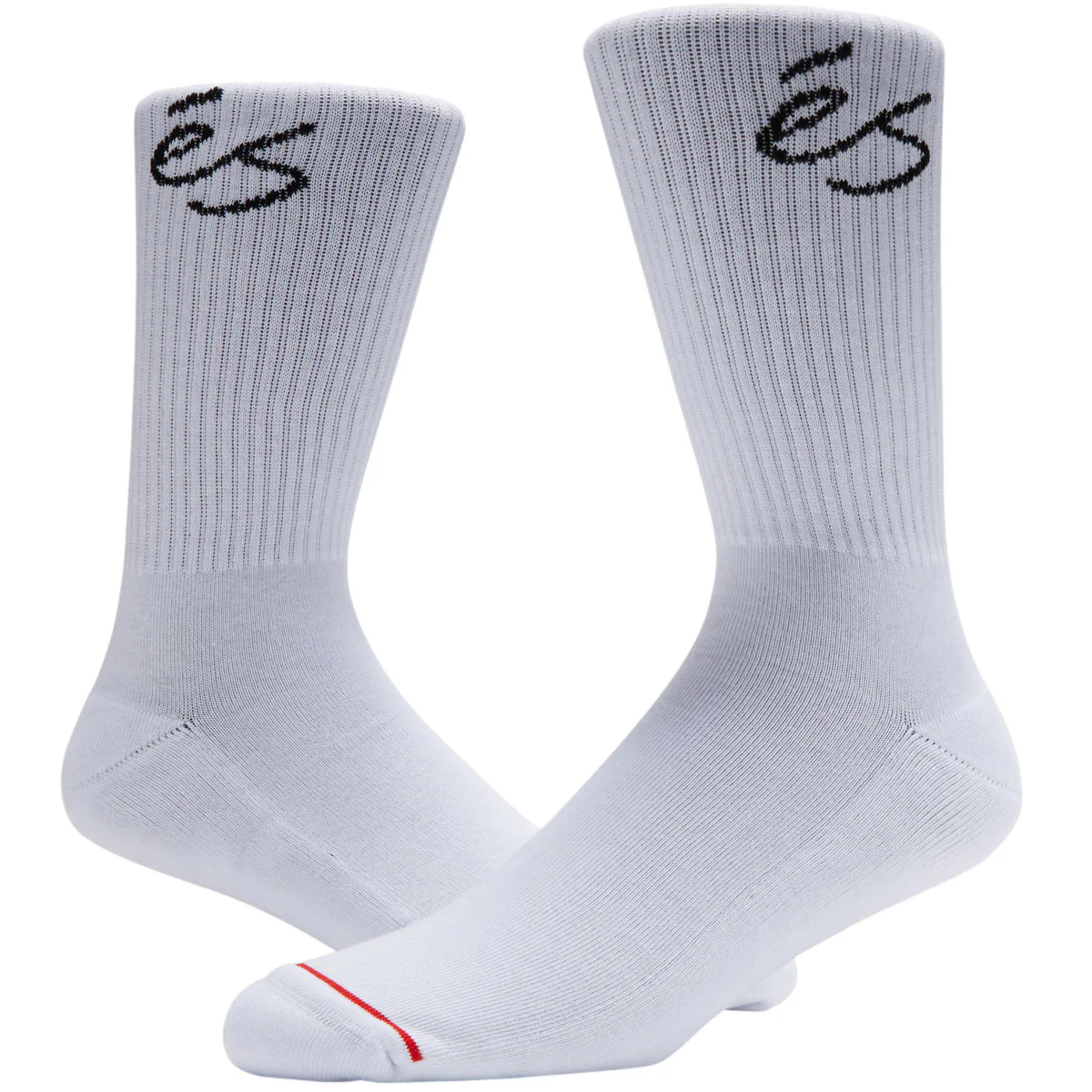 eS Script Crew Socks - White - Image 2