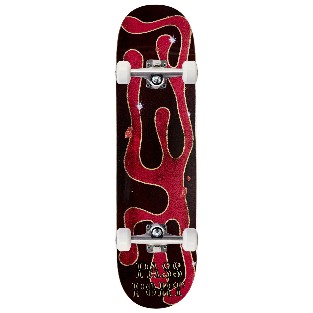 Flight Kiss Skateboard Complete - Blue/Gold Foil - 8.63" - Image 3