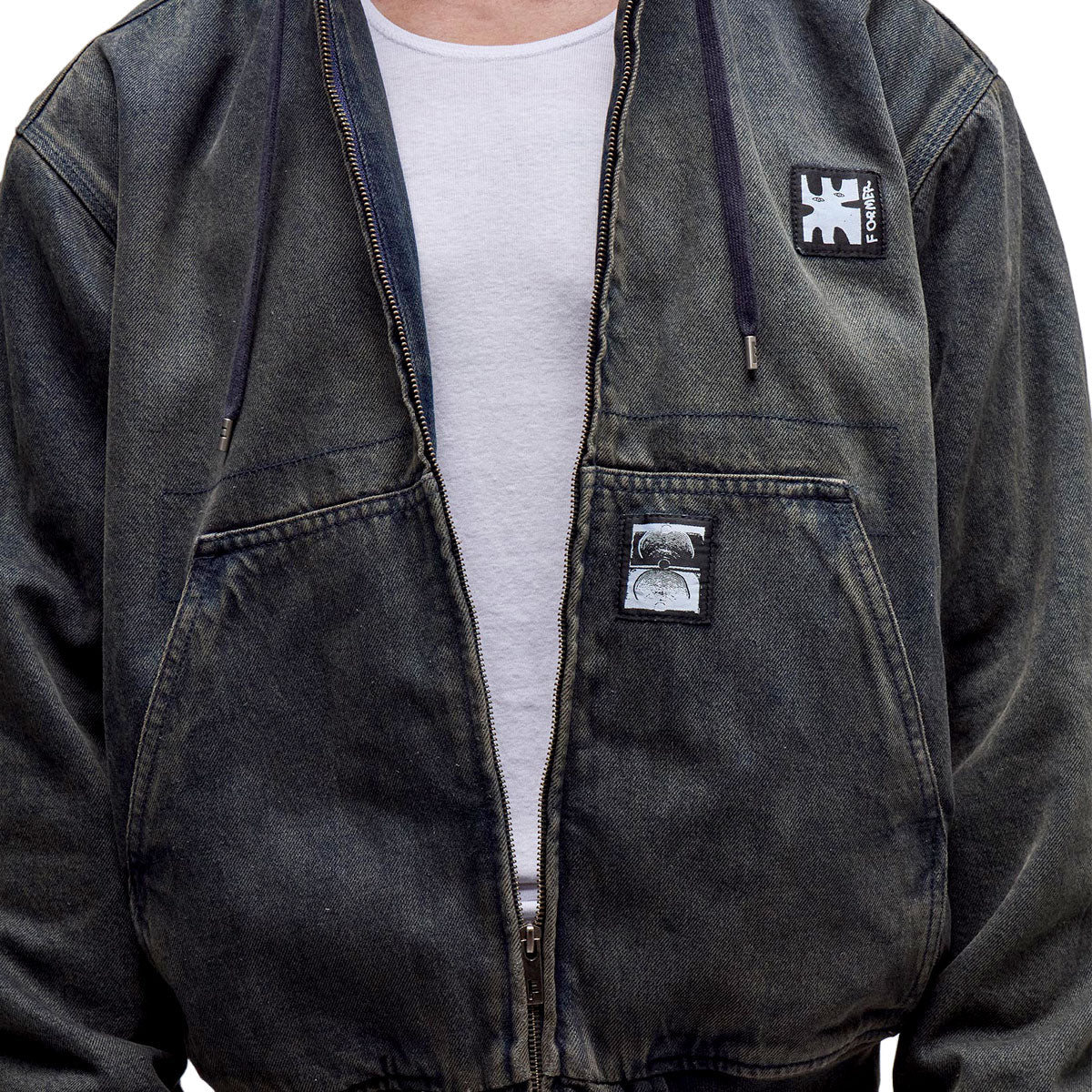 Former Enigma Hooded Denim Jacket - Dark Blue - Image 3