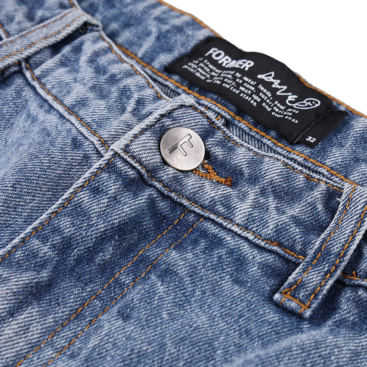 Former Reynolds 21 Slack Denim Walk Shorts - Washed Blue - Image 4