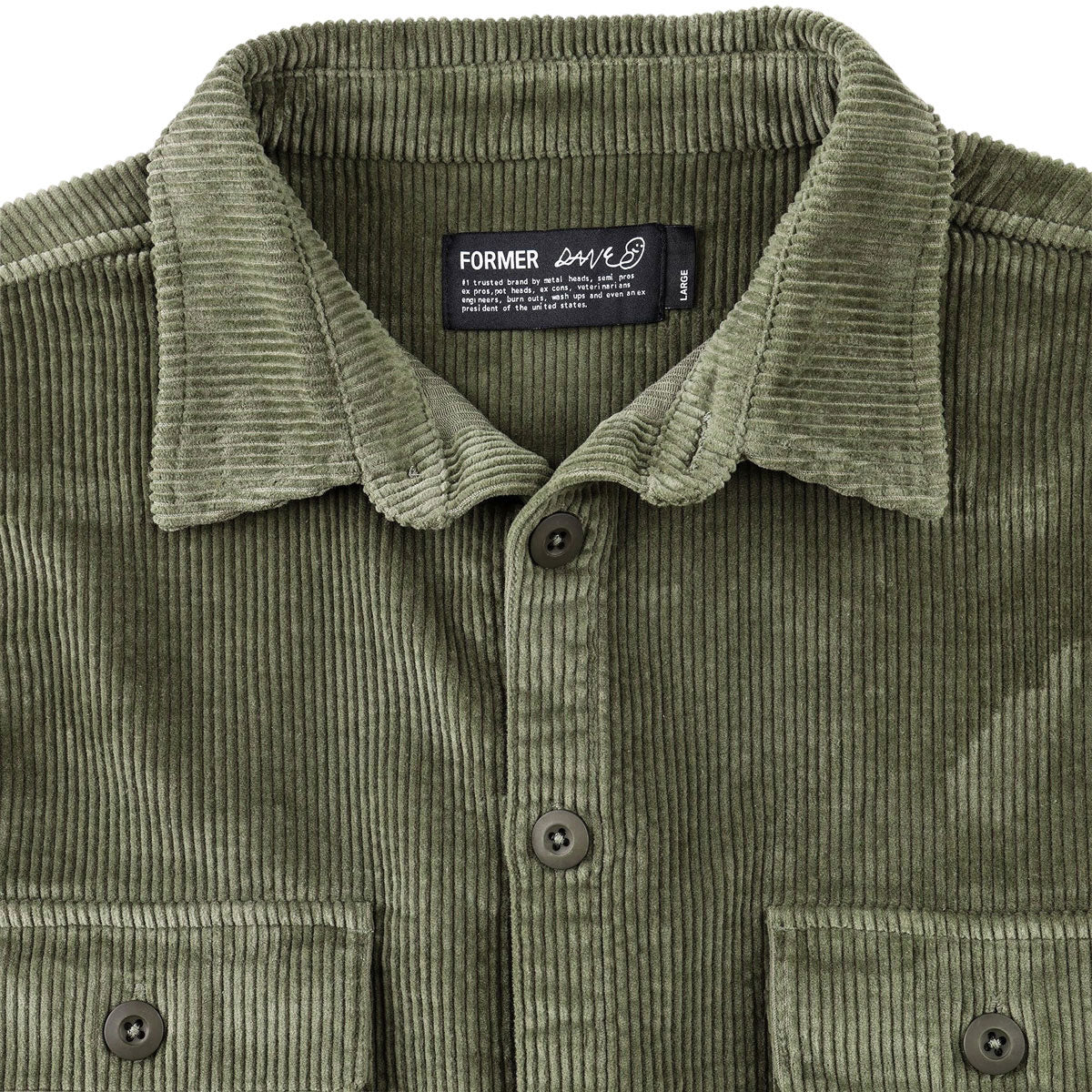 Former Reynolds Cord Long Sleeve Shirt - Pine - Image 3