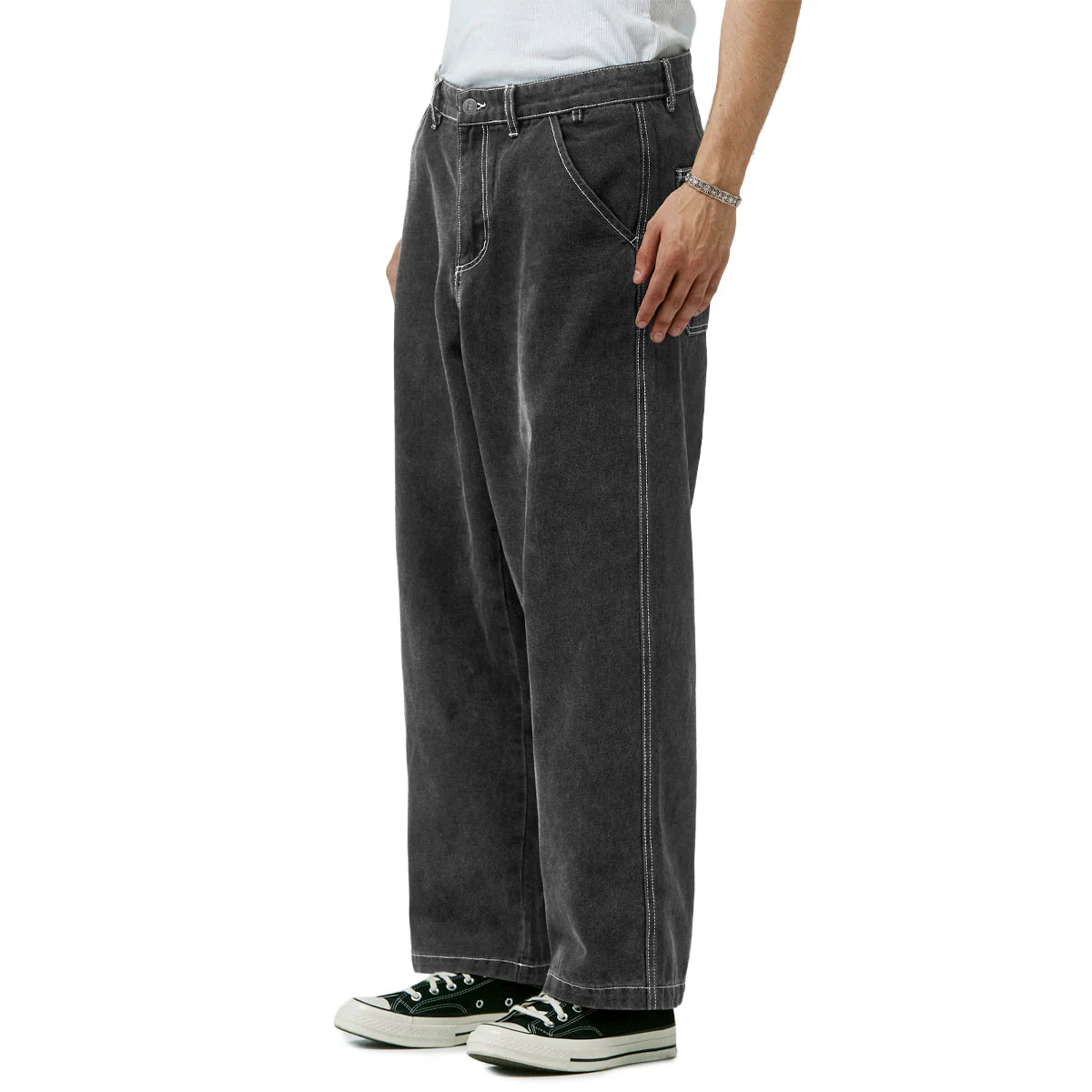 Former Reynolds Flatline Denim Jeans - Washed Black - Image 3