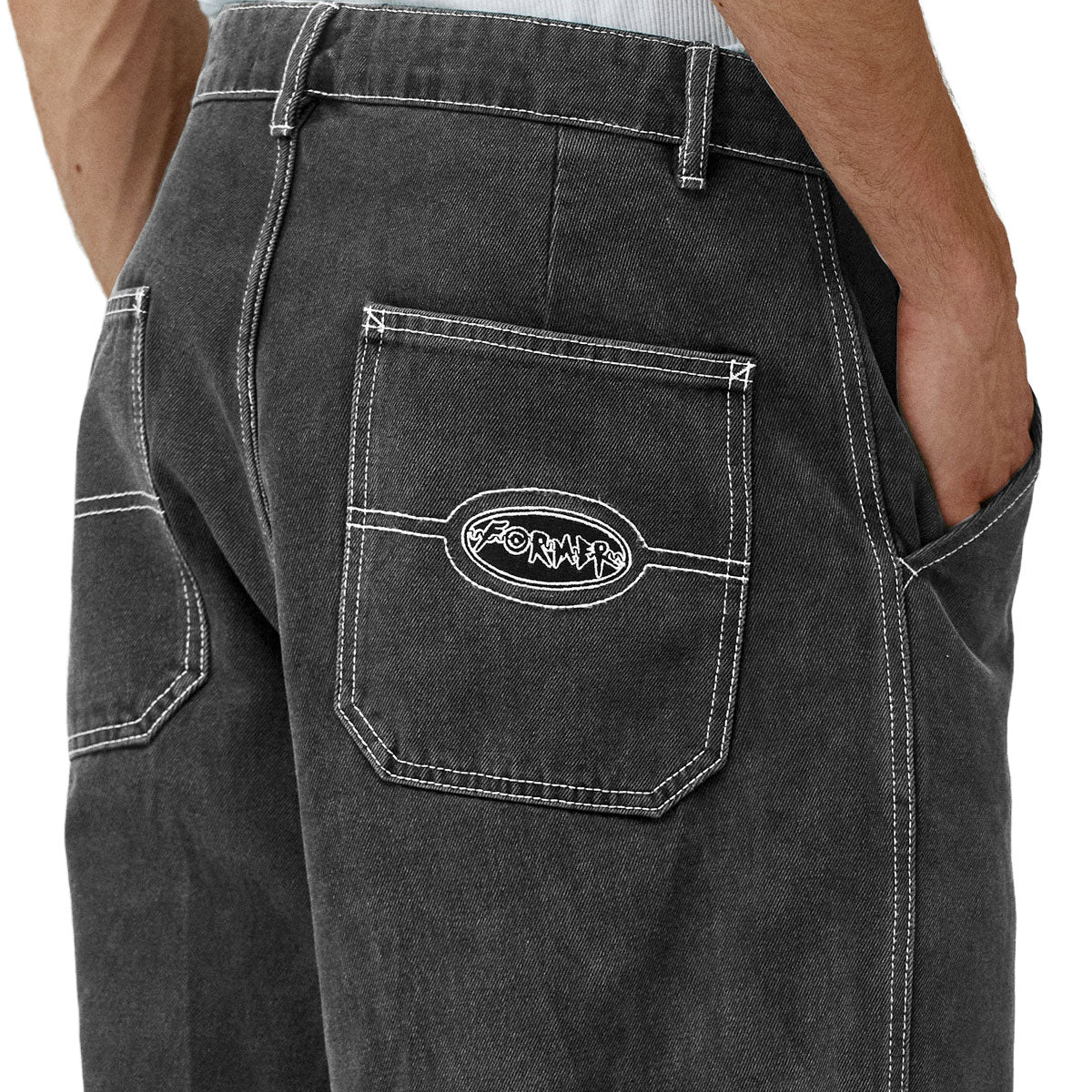 Former Reynolds Flatline Denim Jeans - Washed Black - Image 6