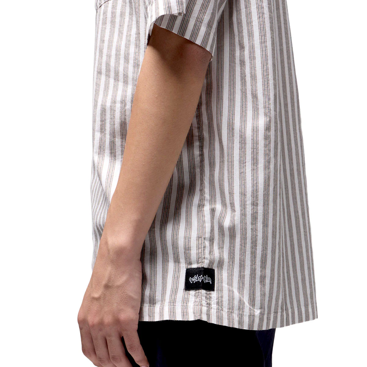 Former Reynolds Stripe Shirt - Choc - Image 3