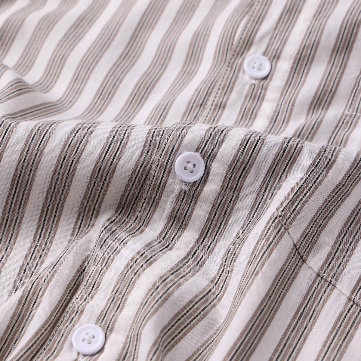 Former Reynolds Stripe Shirt - Choc - Image 4