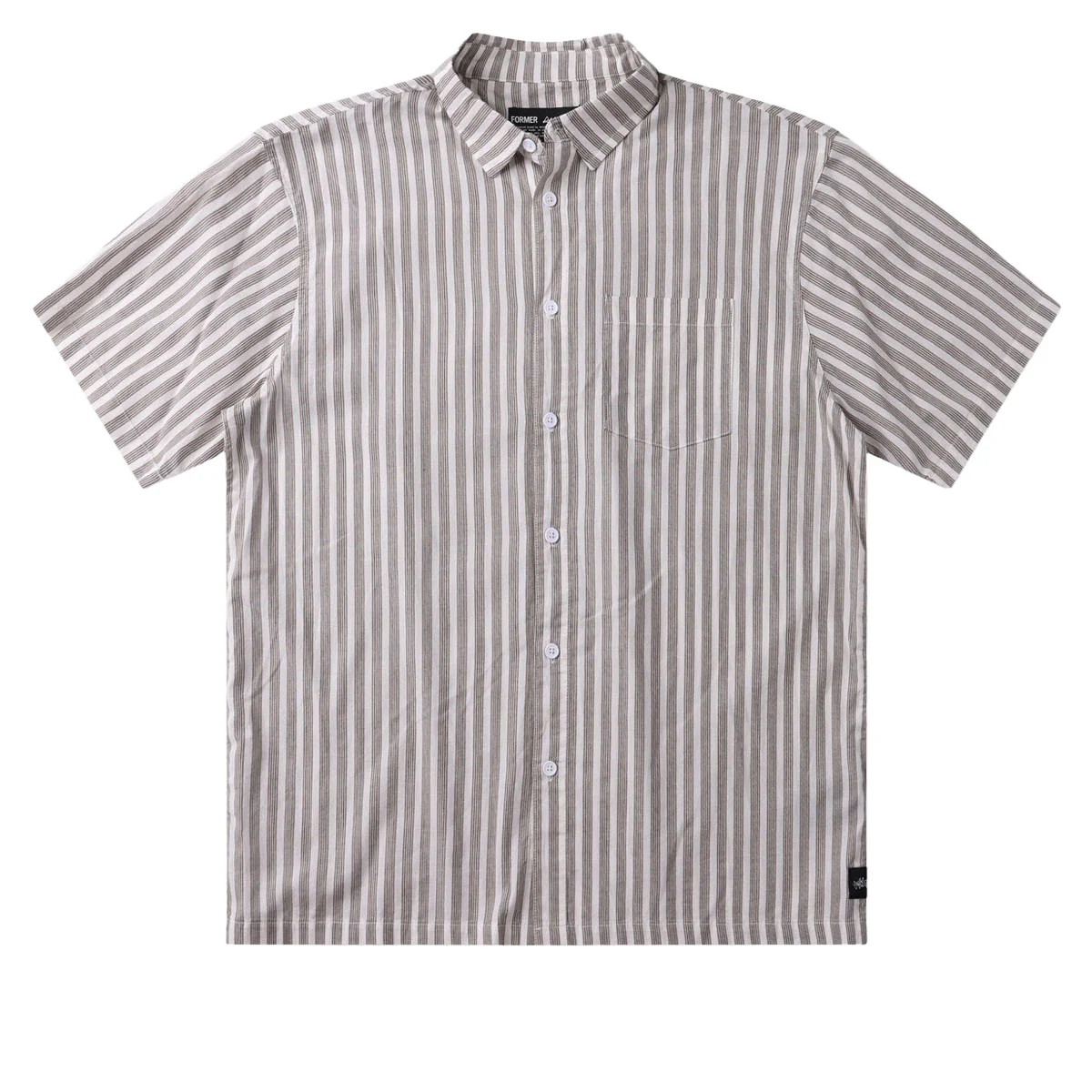 Former Reynolds Stripe Shirt - Choc - Image 6