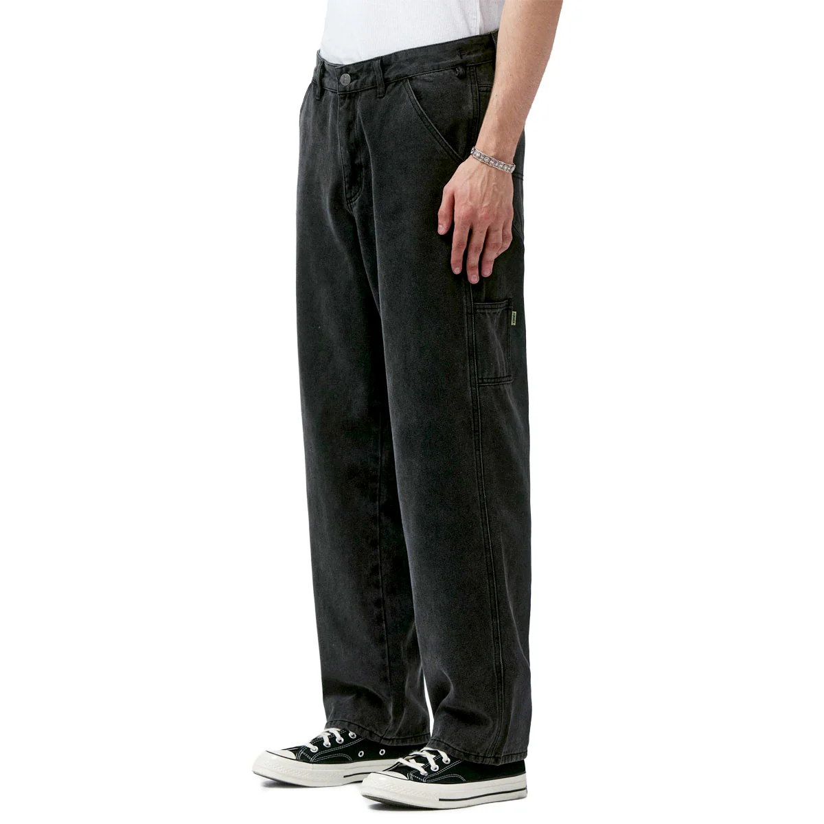 Former VT Distend Denim Carpenter Pants - Washed Black - Image 3