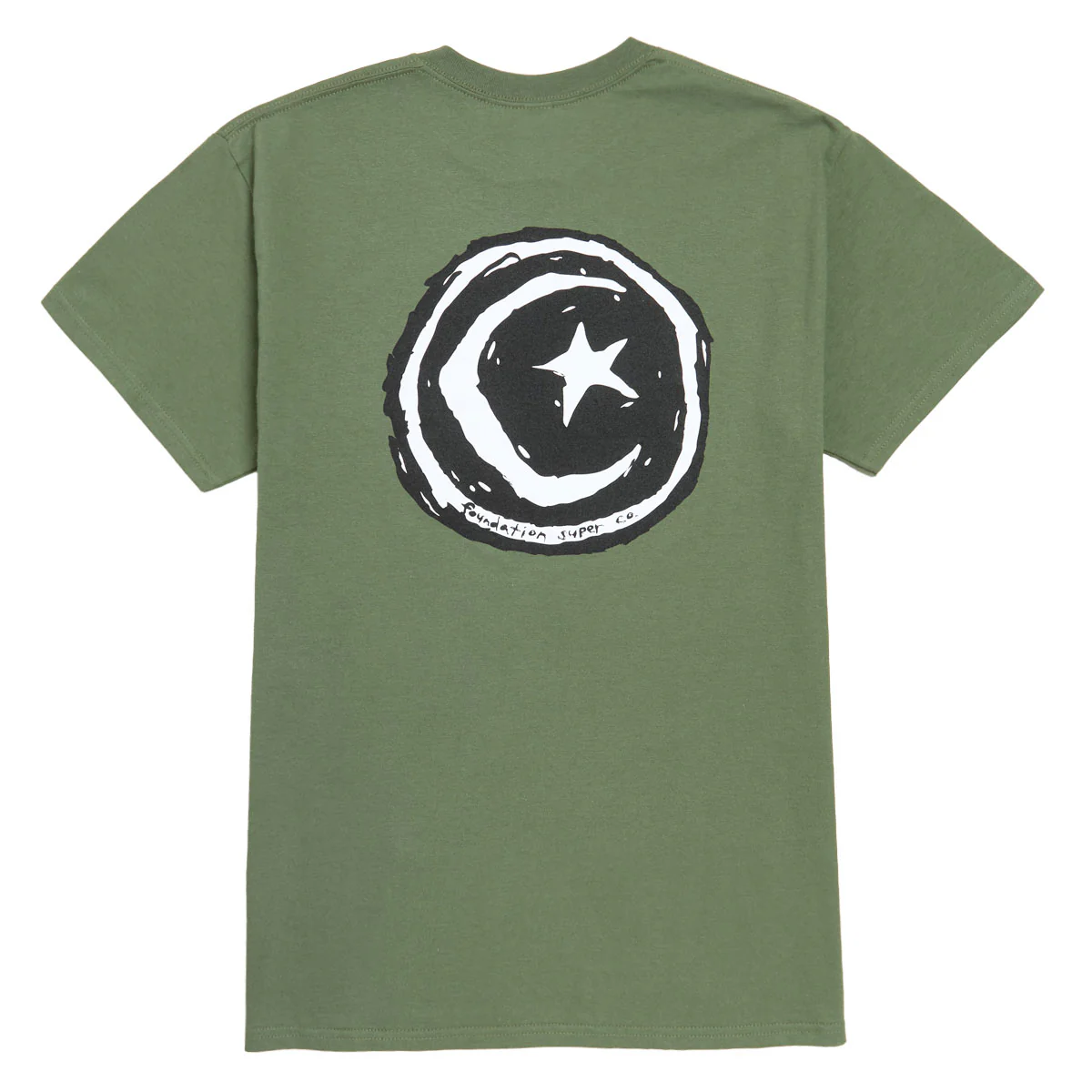 Foundation Star And Moon T-Shirt - Army - Image 2