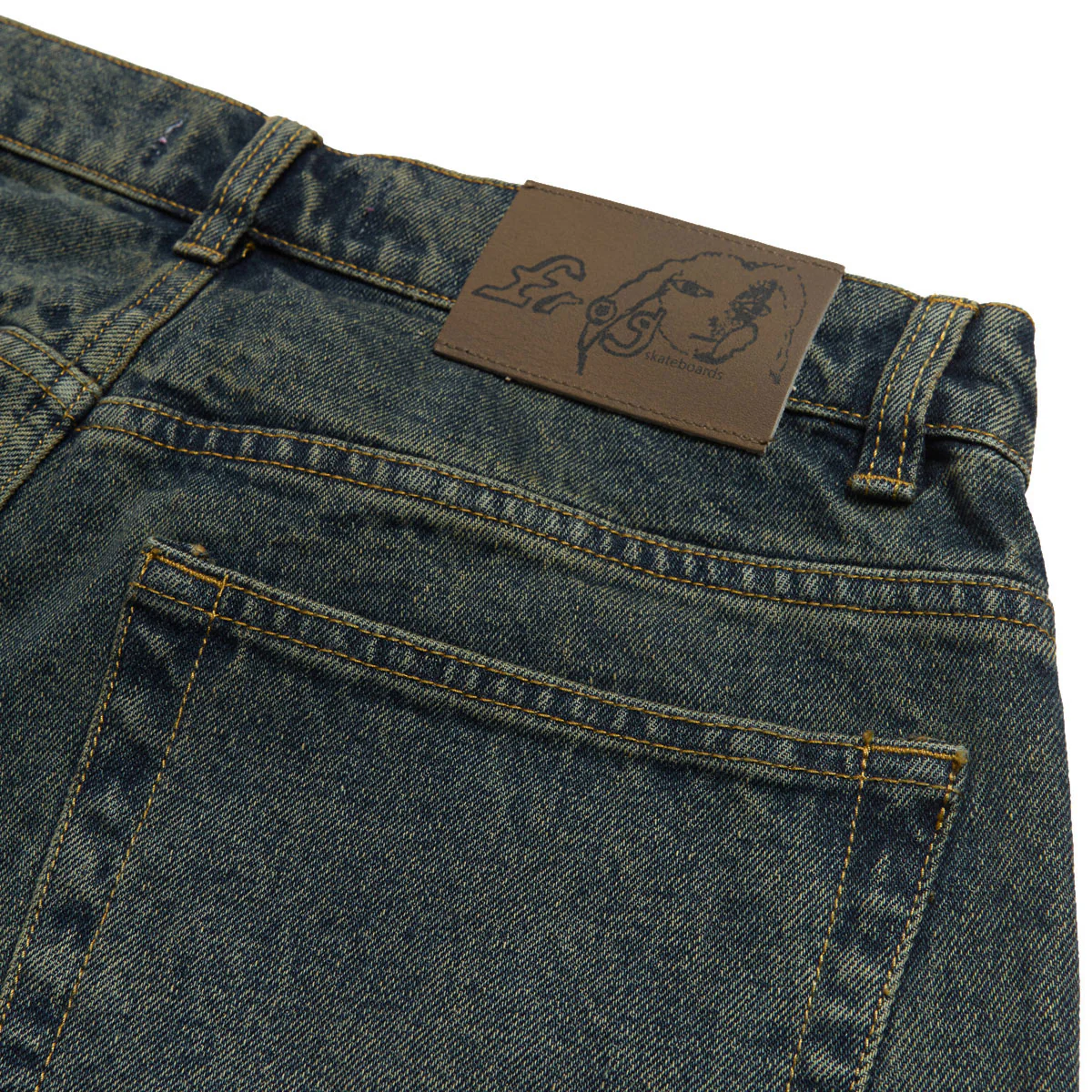 Frog Five Pocket Denim Jeans - Green Wash - Image 4