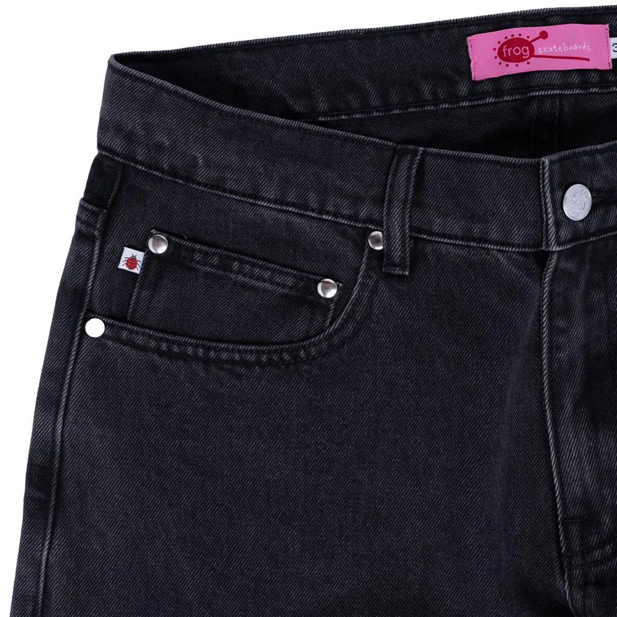 Frog Five Pocket Denim Jeans - Washed Black - Image 4