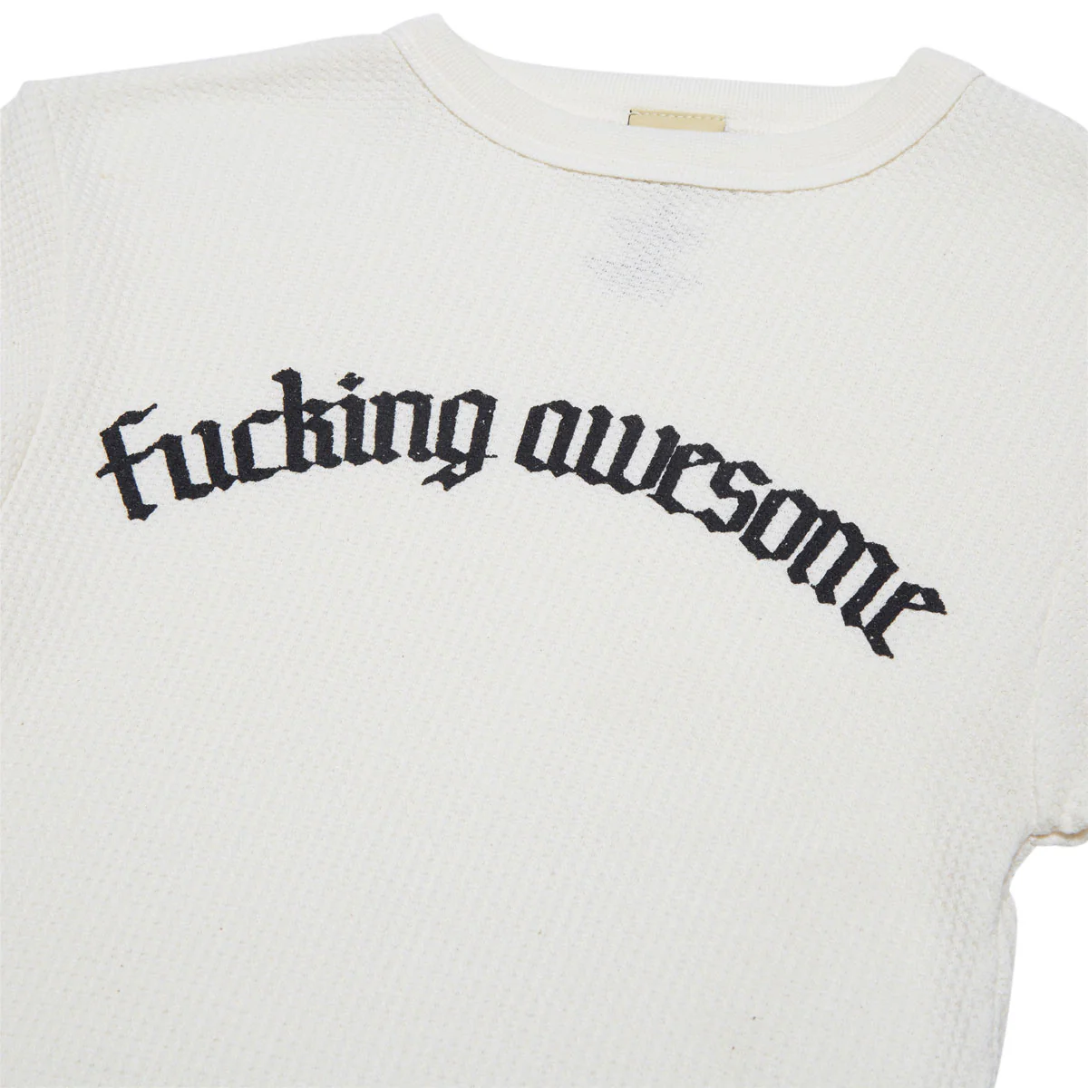 Fucking Awesome Blackletter Logo Long Sleeve Thermal Shirt - White - Image 2