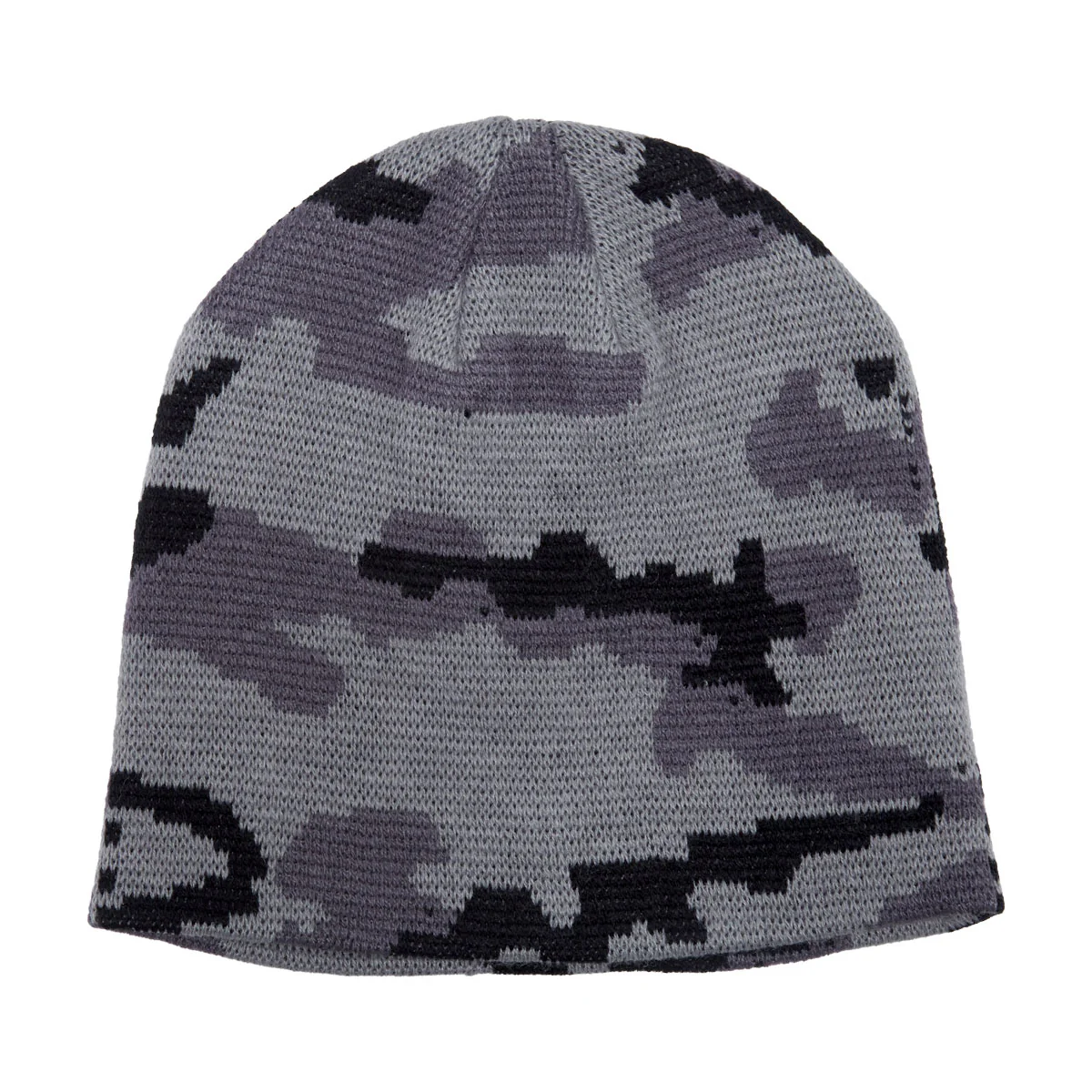 Fucking Awesome Embroidered Stamp Logo Skully Beanie - Blue/Camo - Image 2