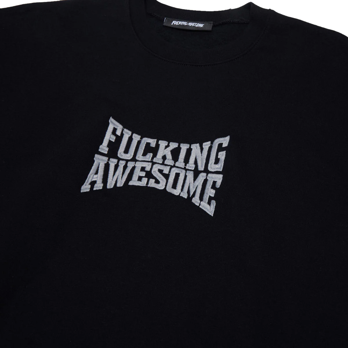 Fucking Awesome Knockout Tonal Embroidered Sweatshirt - Black - Image 2