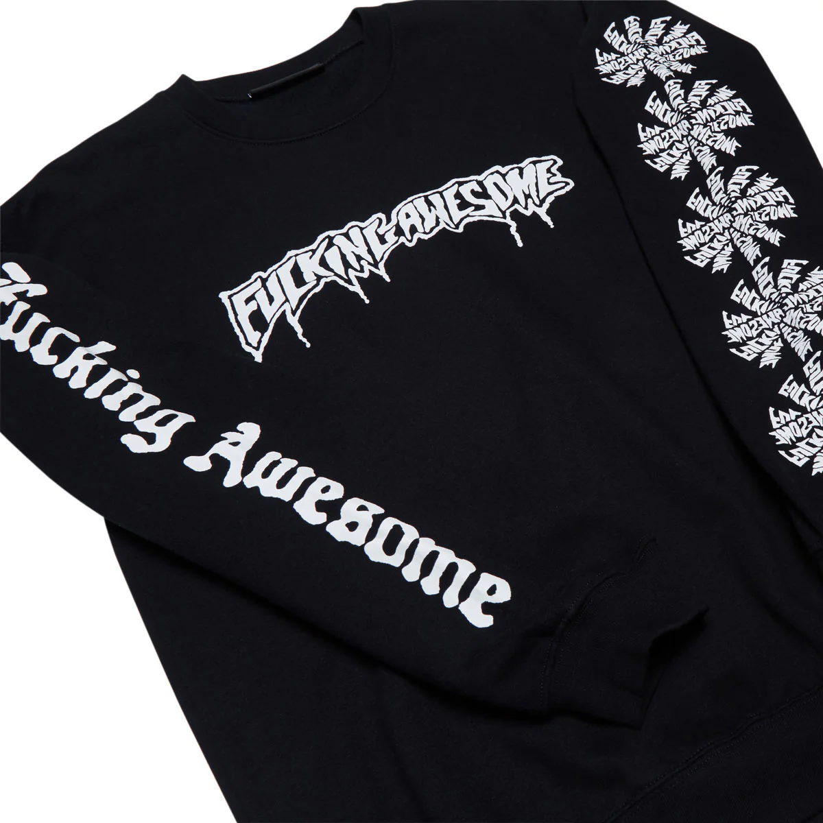 Fucking Awesome Logo Test Print Sweatshirt - Black - Image 2