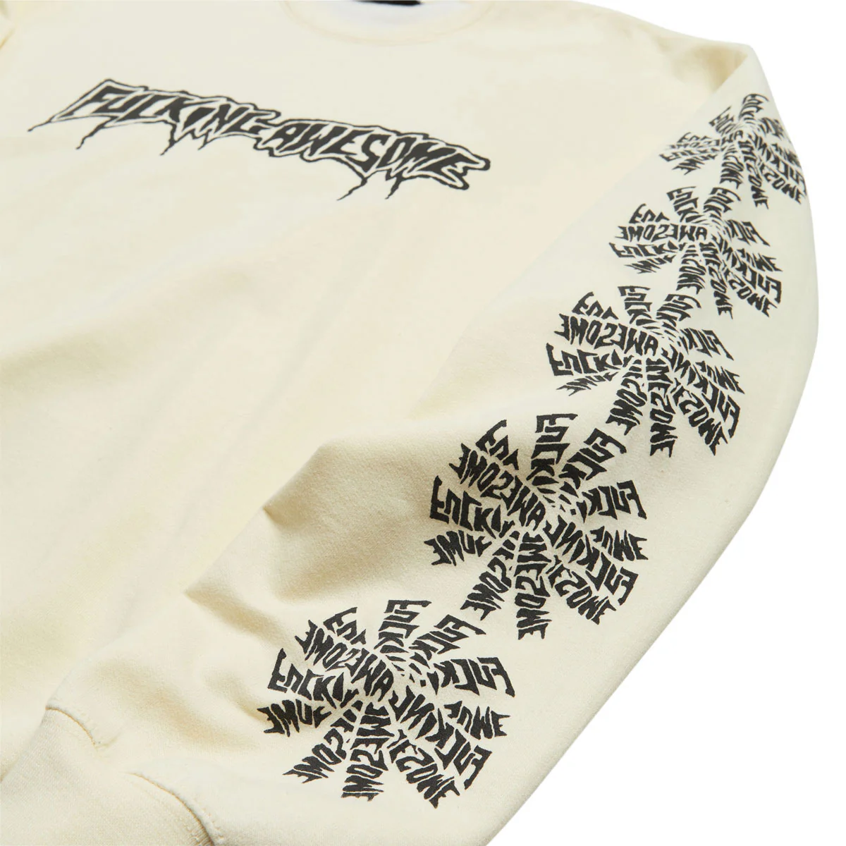 Fucking Awesome Logo Test Print Sweatshirt - Cream - Image 3