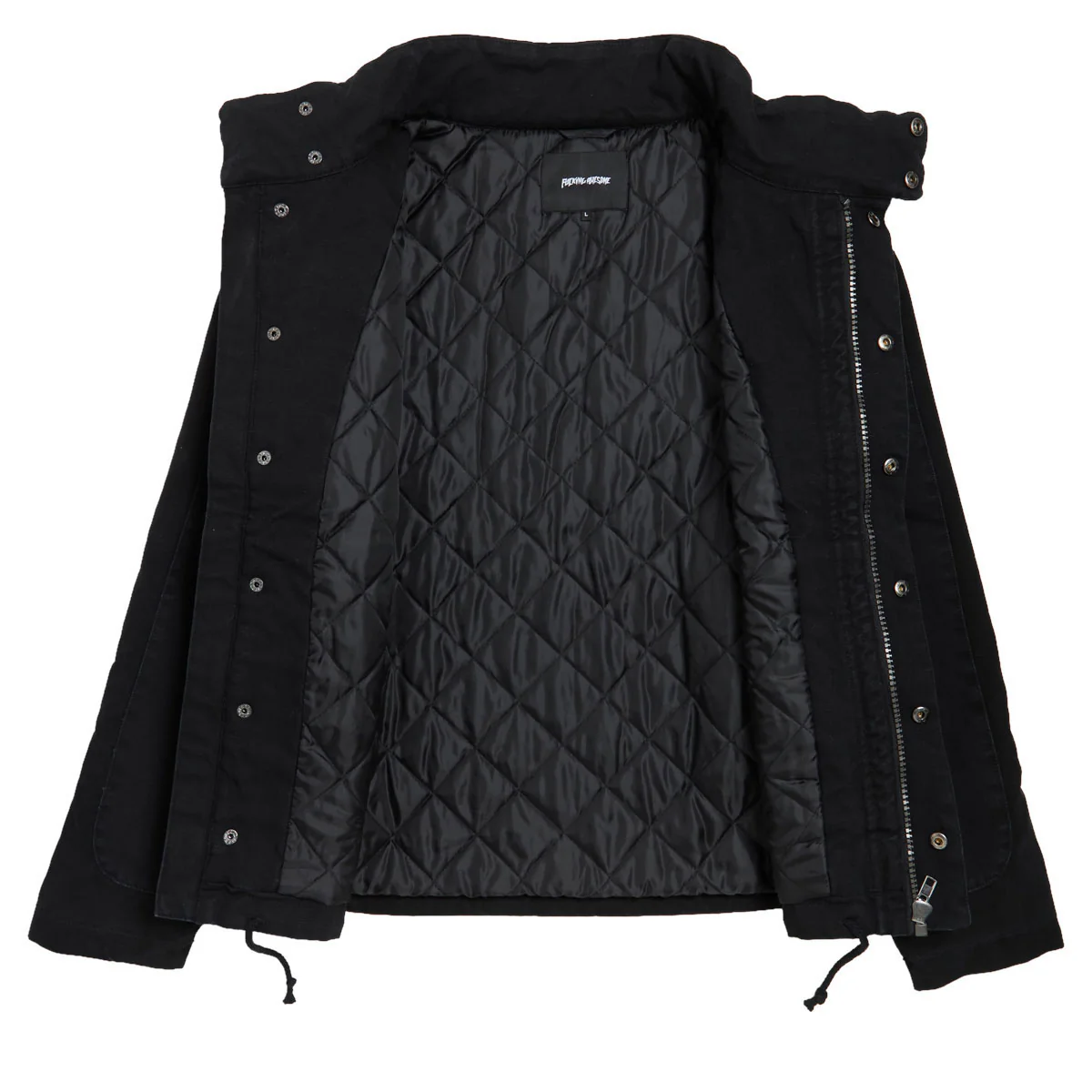 Fucking Awesome Waxed Puffer Jacket - Black - Image 3