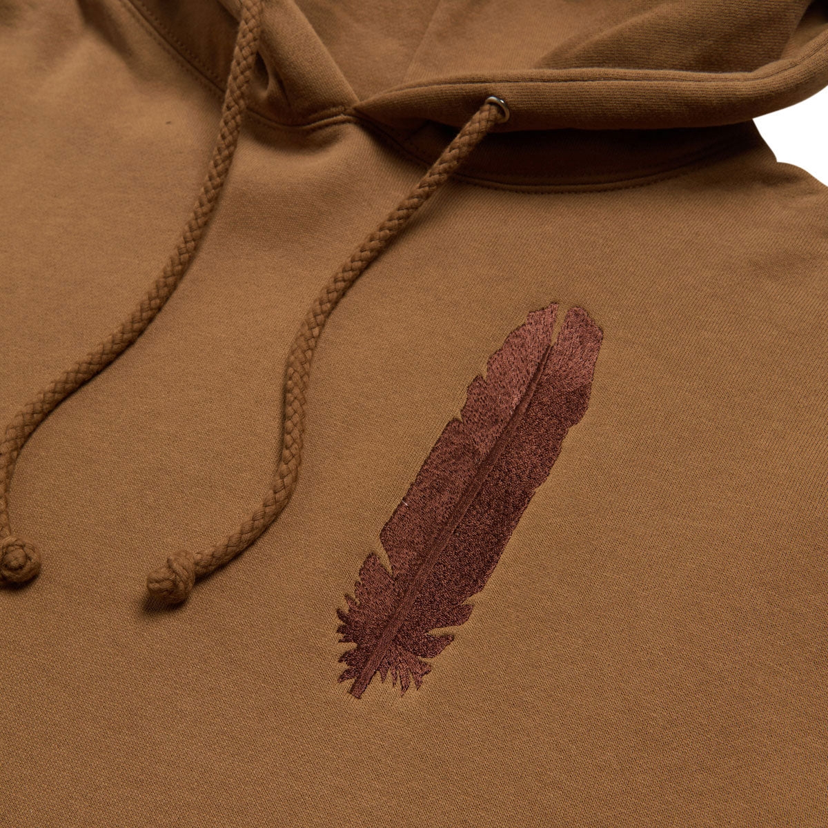 Girl Feather Heavy Hoodie - Saddle - Image 2
