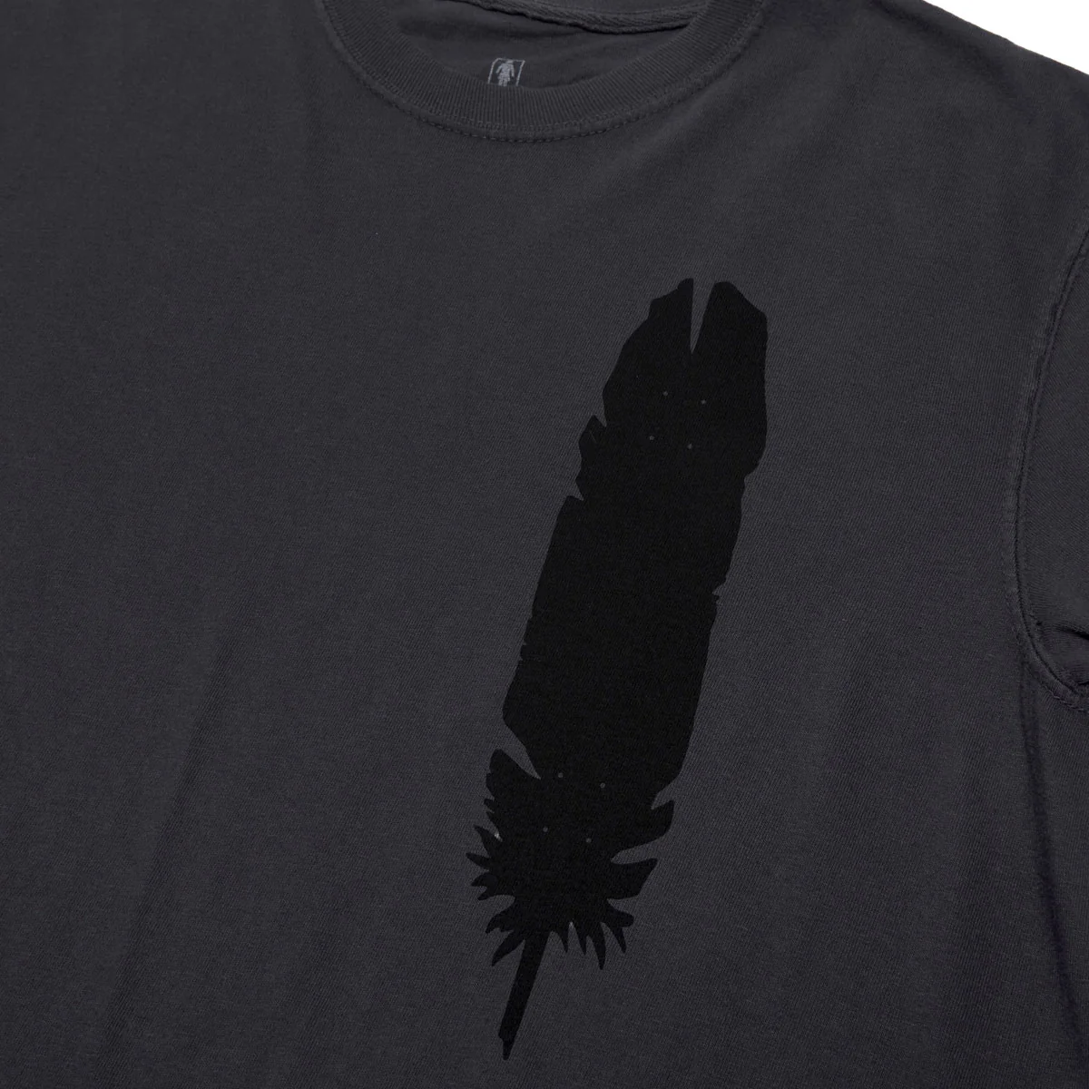 Girl Feather T-Shirt - Charcoal - Image 2