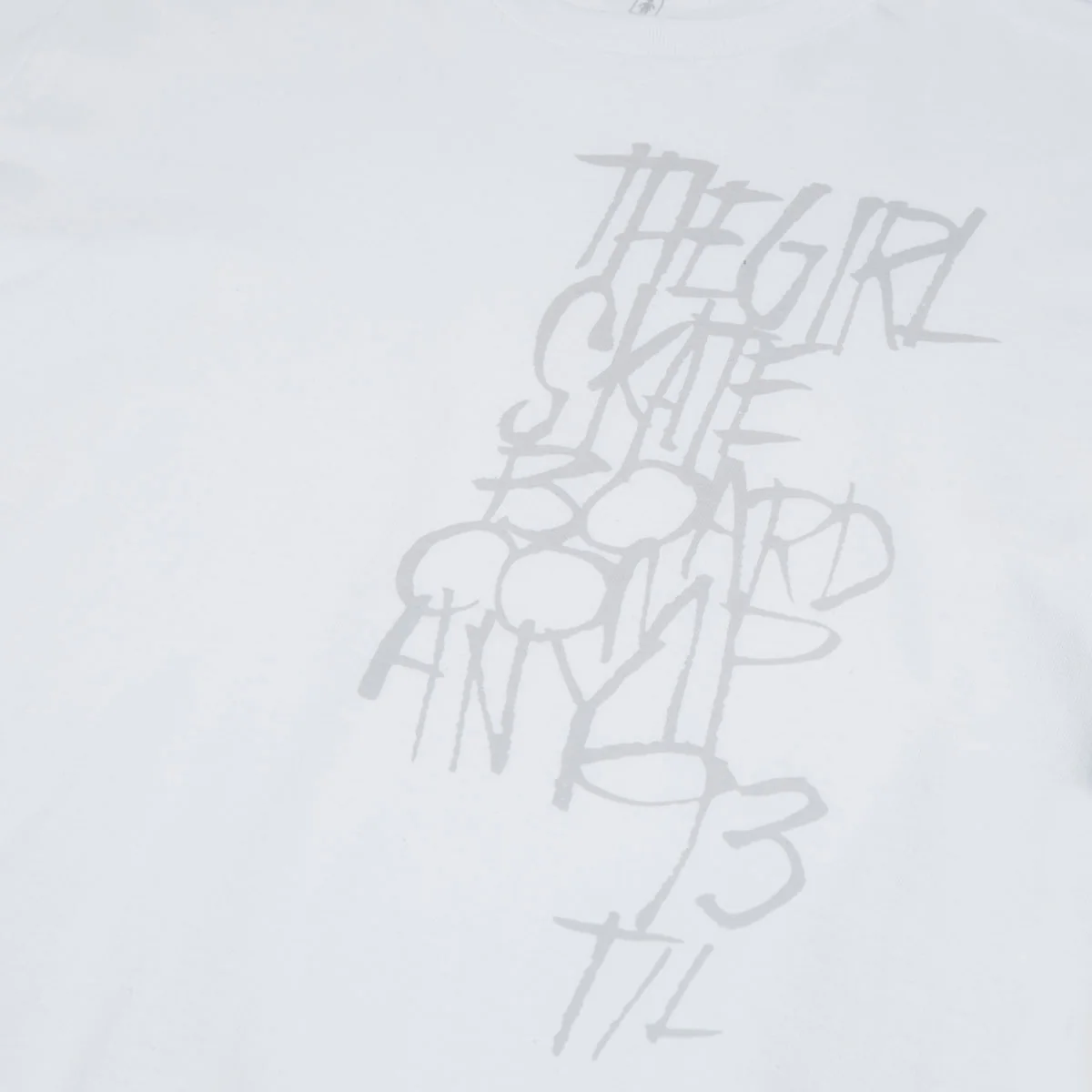 Girl Scrawl T-Shirt - White - Image 2
