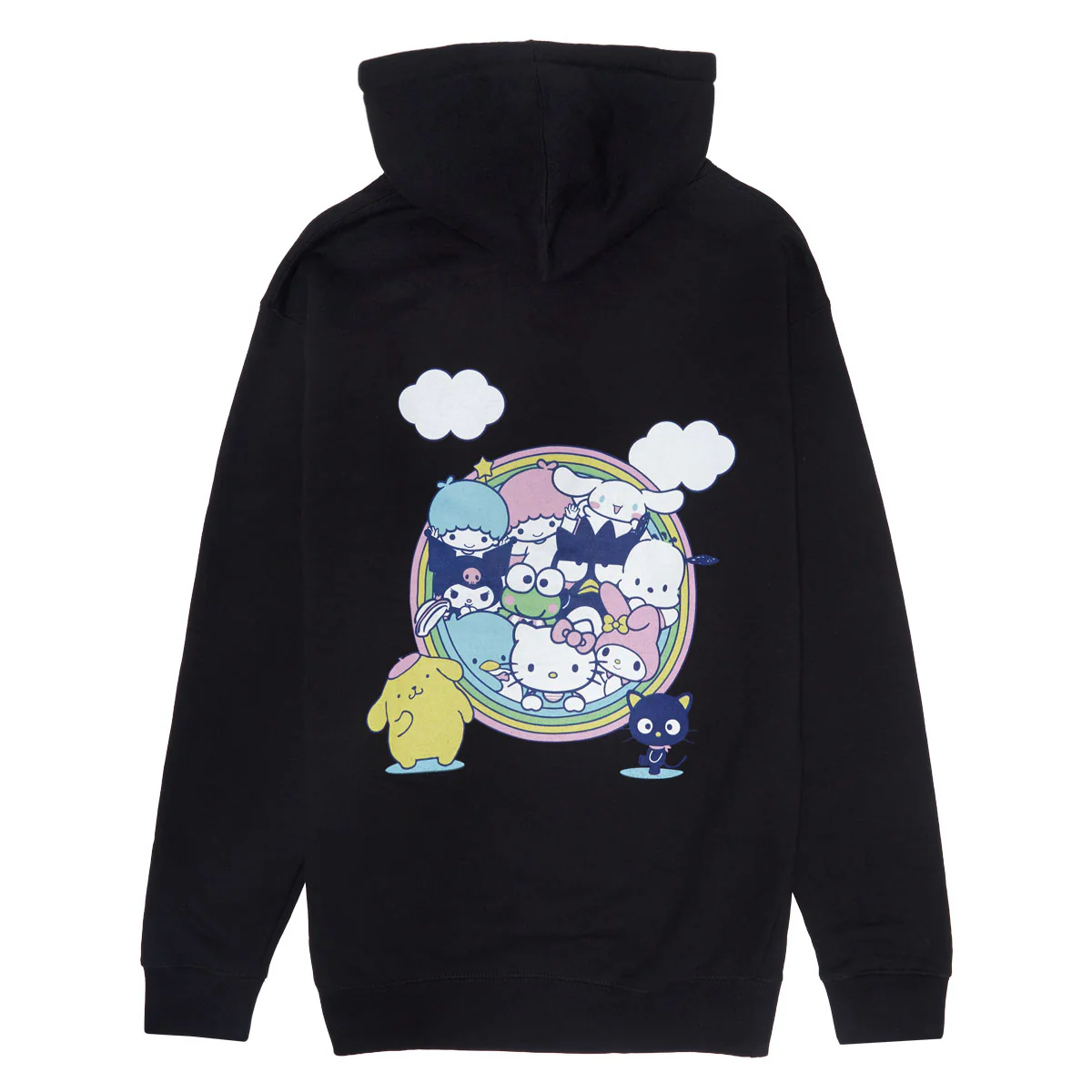 Girl x Hello Kitty Rainbow Circle Hoodie - Black - Image 2