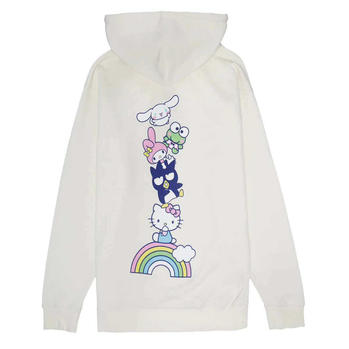 Girl x Hello Kitty Rainbow Stacked Hoodie - Cream - Image 2