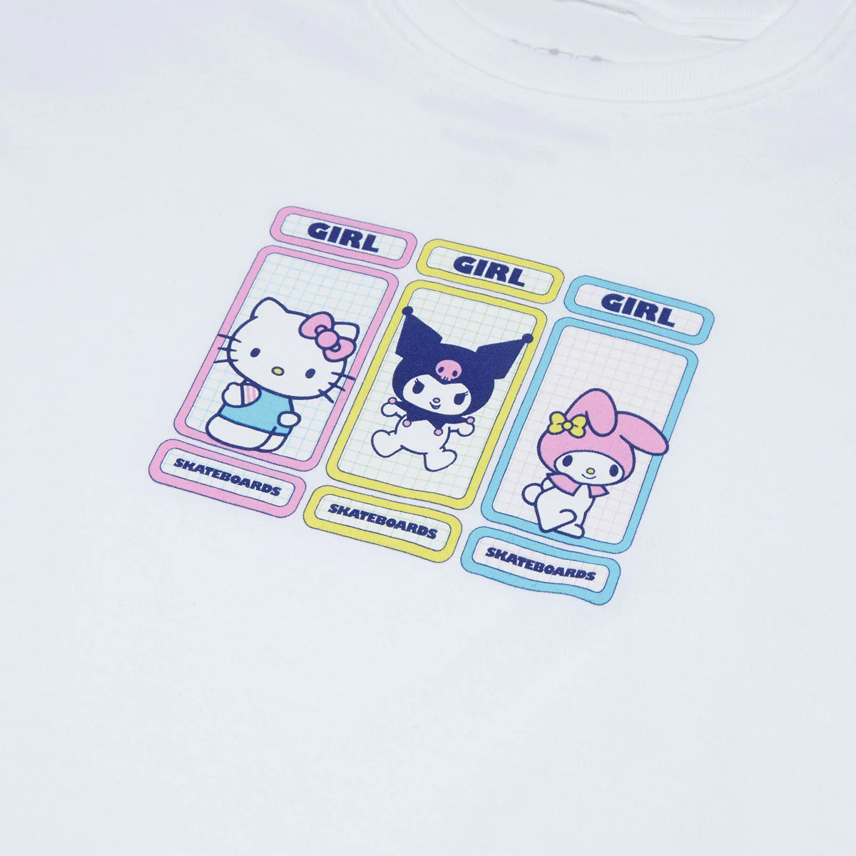 Girl x Hello Kitty Rainbow Triple OG T-Shirt - White - Image 2