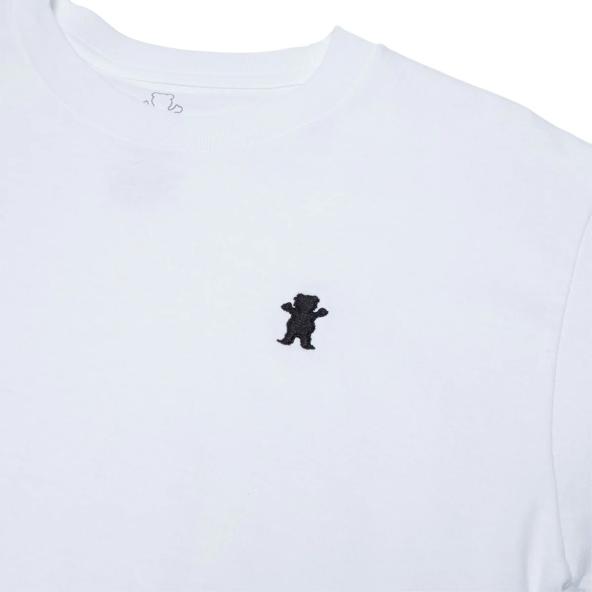 Grizzly Embroidered OG Bear T-Shirt - White/Black - Image 2