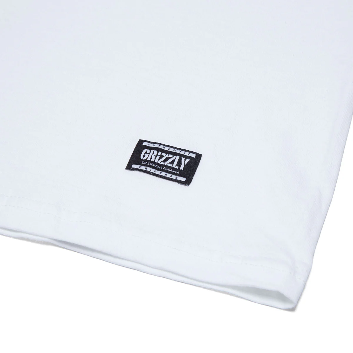 Grizzly Embroidered OG Bear T-Shirt - White/Black - Image 3