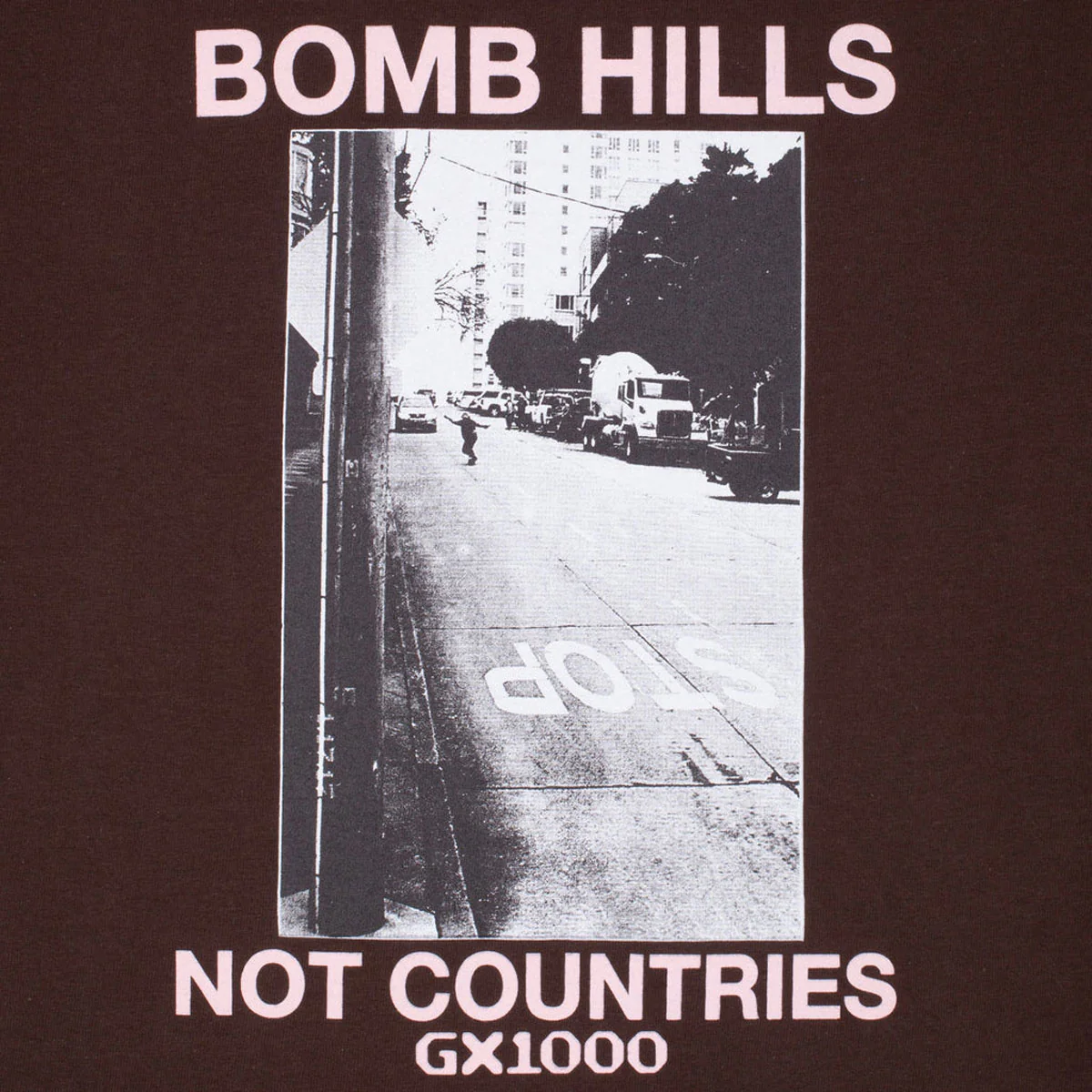 GX1000 Bomb Hills T-Shirt - Brown/Rose Font - Image 2
