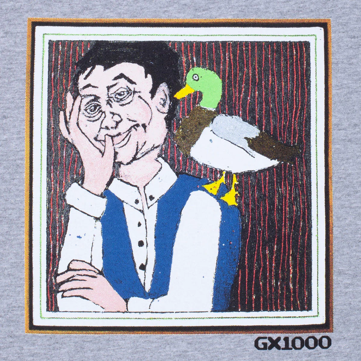 GX1000 Man With Duck T-Shirt - Grey - Image 2