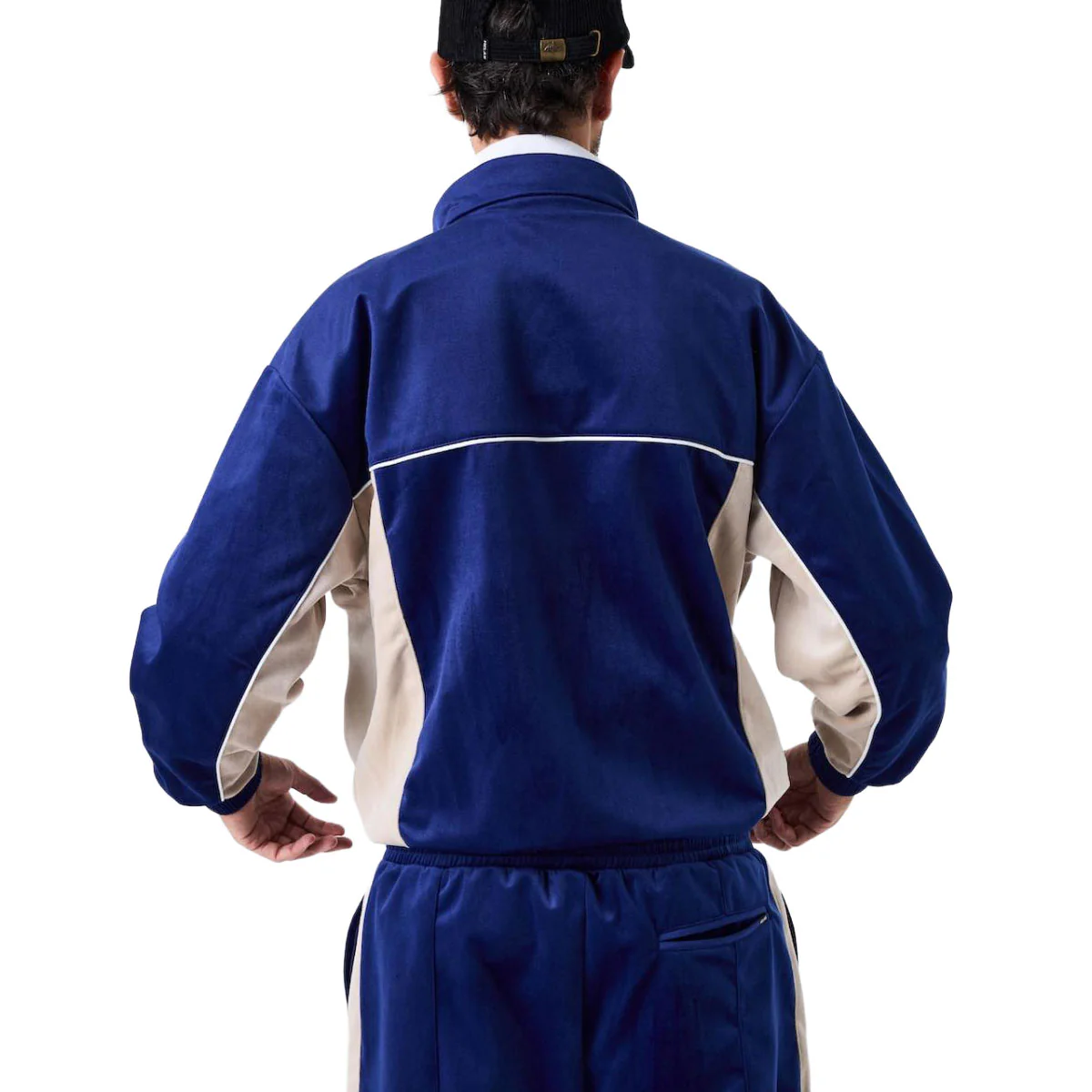Helas Donny Tracksuit Jacket - Navy/Beige - Image 3