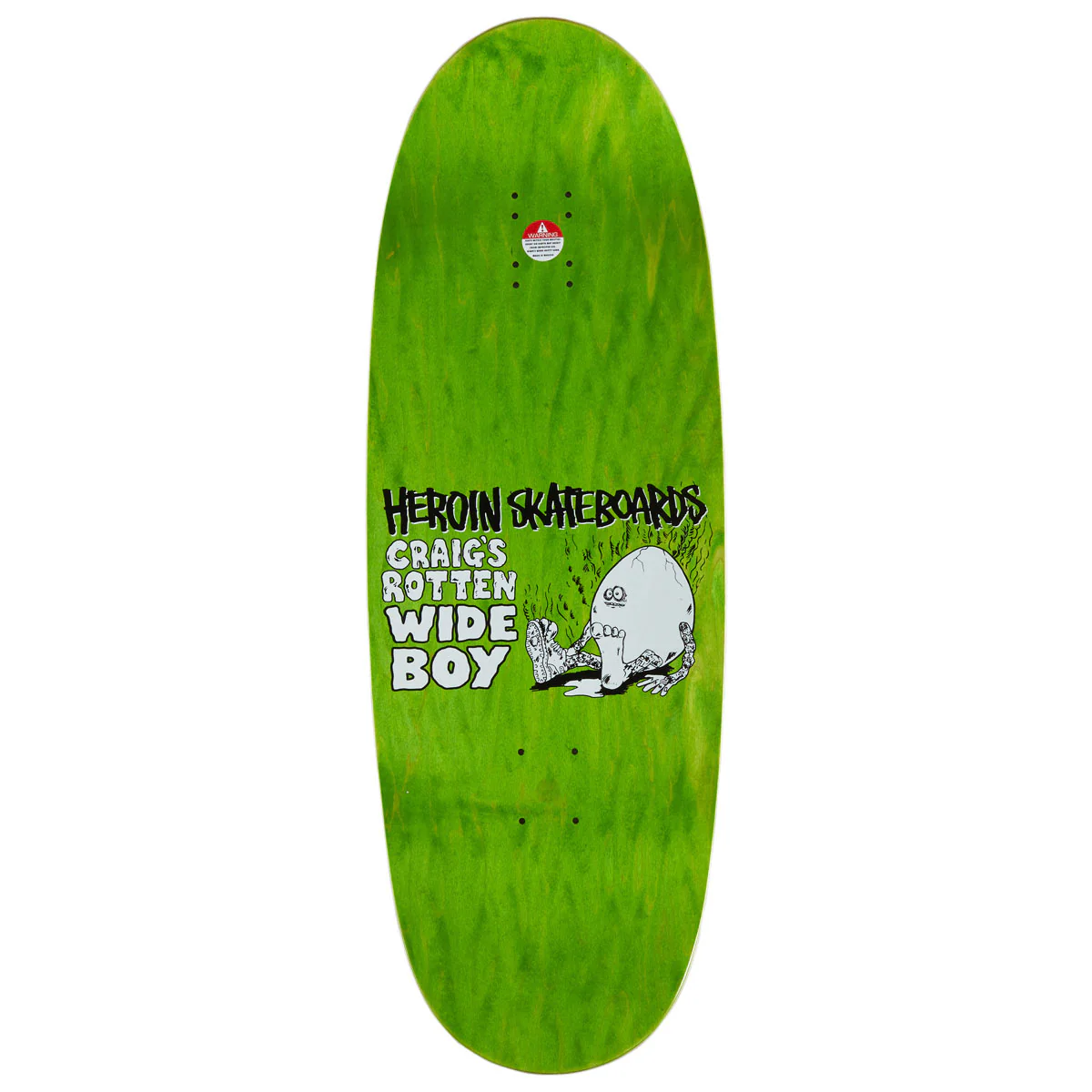 Heroin Craig Questions Rotten Wide Boy Skateboard Deck - 10.75" - Image 2
