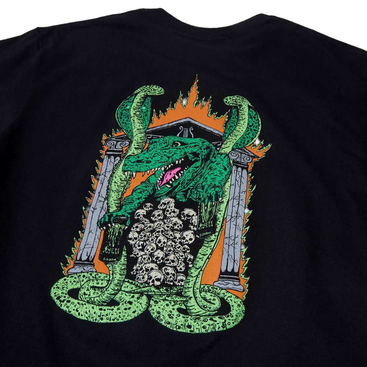 Heroin King Croc T-Shirt - Black - Image 3