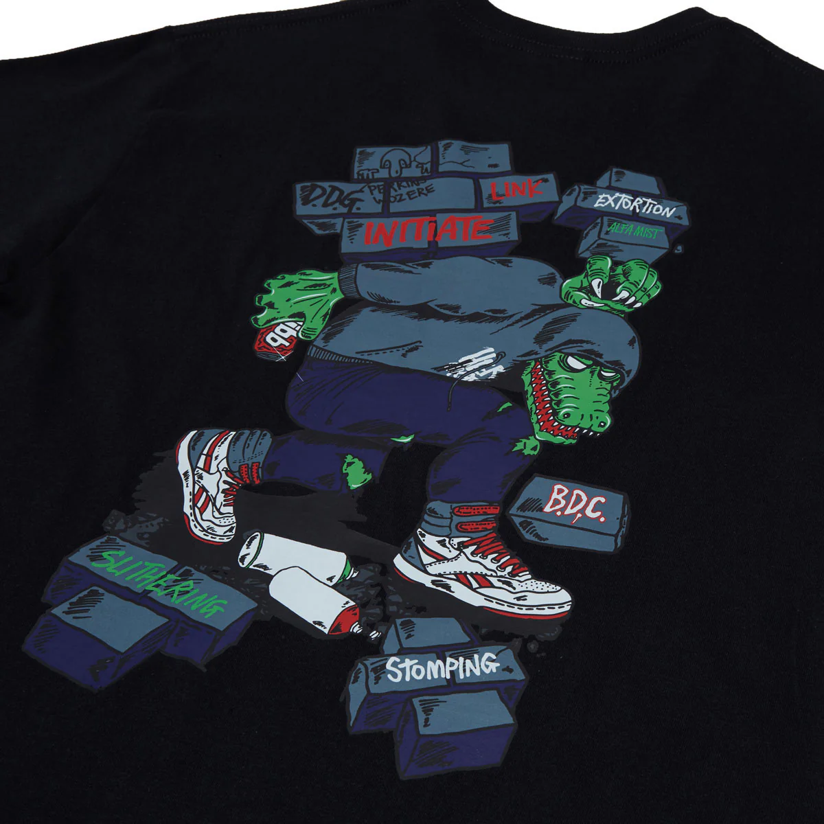 Heroin Swampy Stomp T-Shirt - Black - Image 3