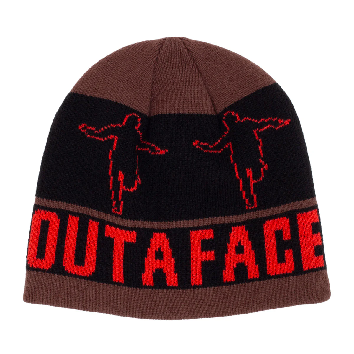 Hockey Eyes Without A Face Beanie - Brown - Image 2