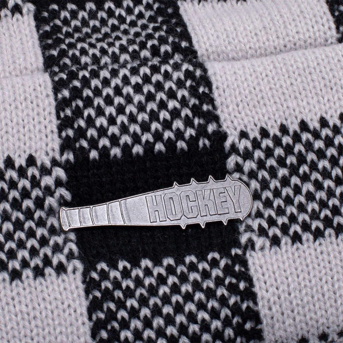 Hockey Plaid Beanie - Grey - Image 2