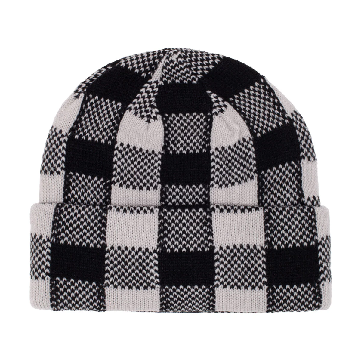 Hockey Plaid Beanie - Grey - Image 3