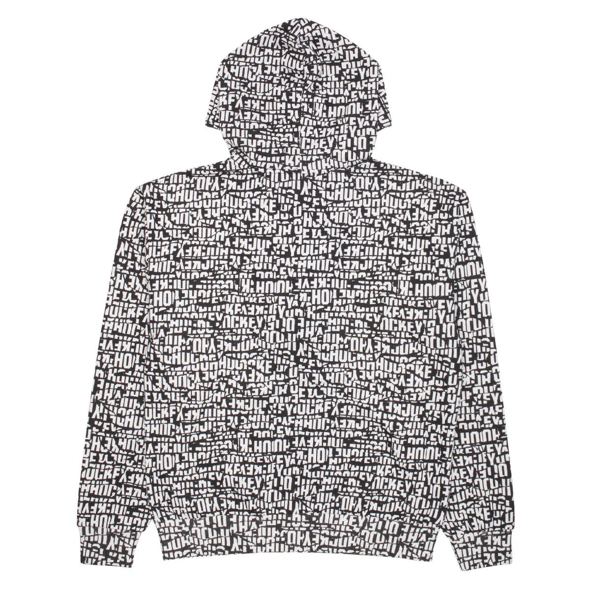 Hockey Torn Zip Hoodie - Black - Image 2