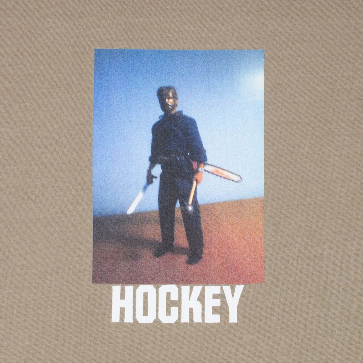 Hockey Weapon Man T-Shirt - Khaki - Image 2