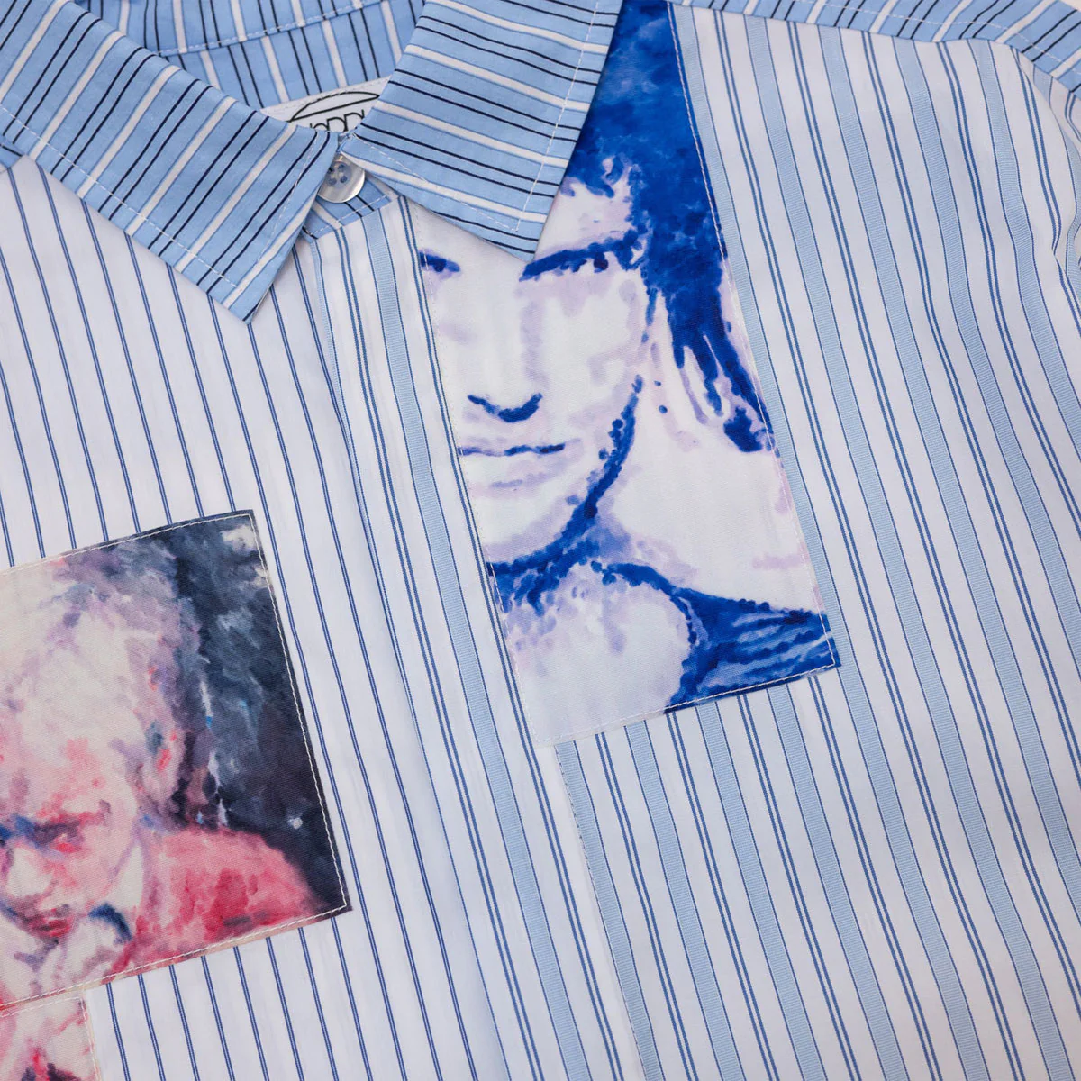 Hoddle HDL Wigney Long Sleeve Oxford Shirt - Blue - Image 3