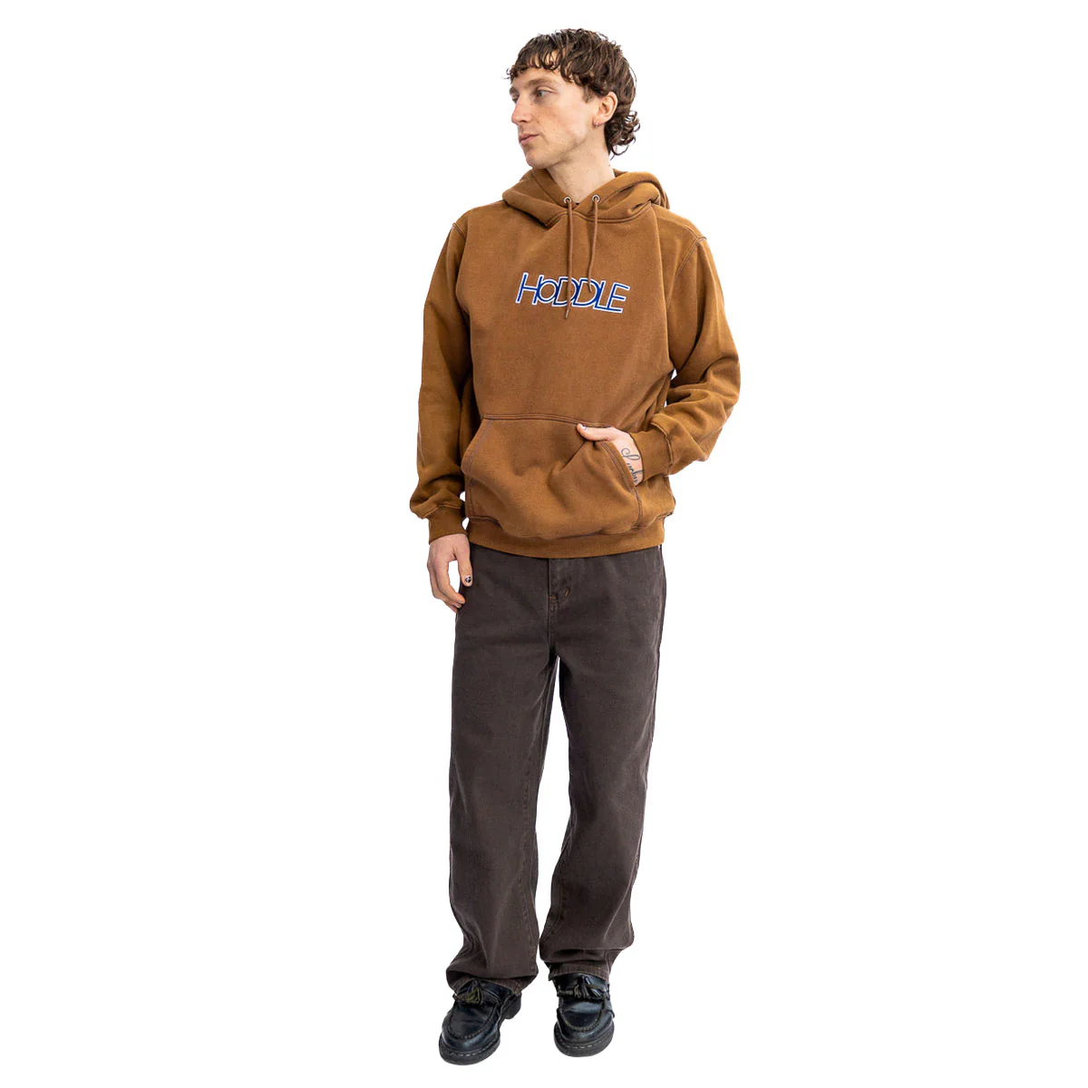 Hoddle OG Logo Hoodie - Brown - Image 3