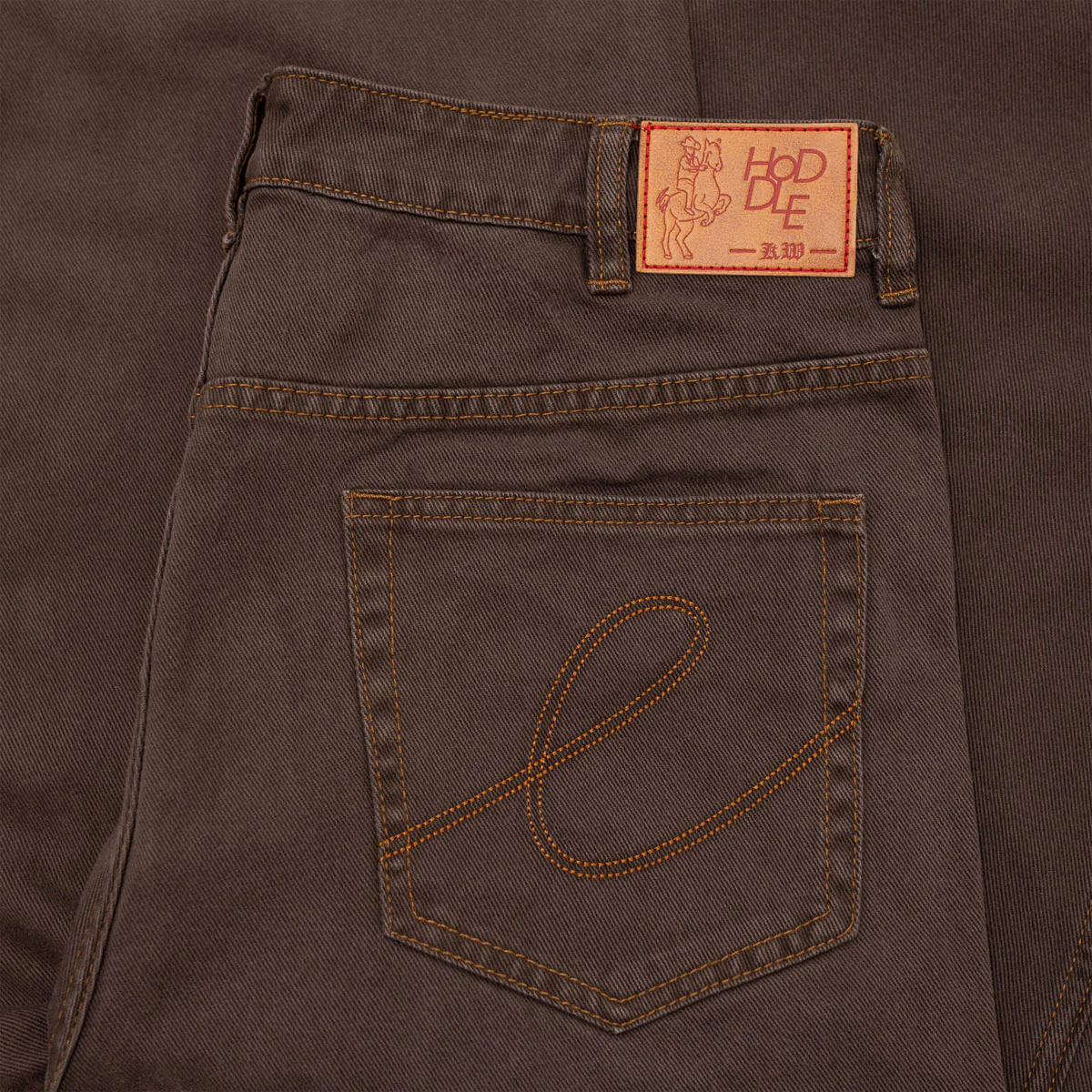 Hoddle Ranger Jeans - Brown Contrast Stitch - Image 4