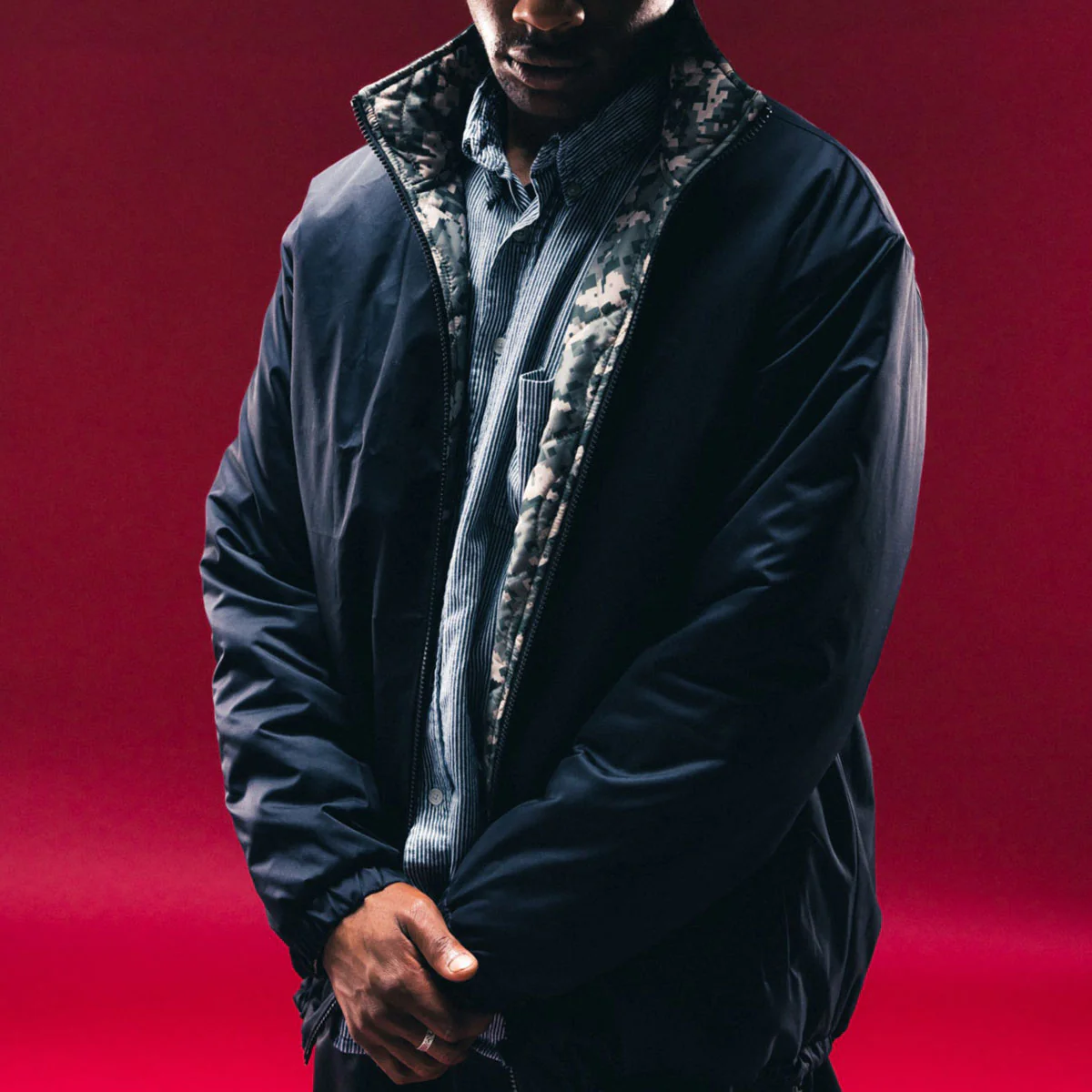 Howl Reversible Jacket - Black/Camo - Image 6